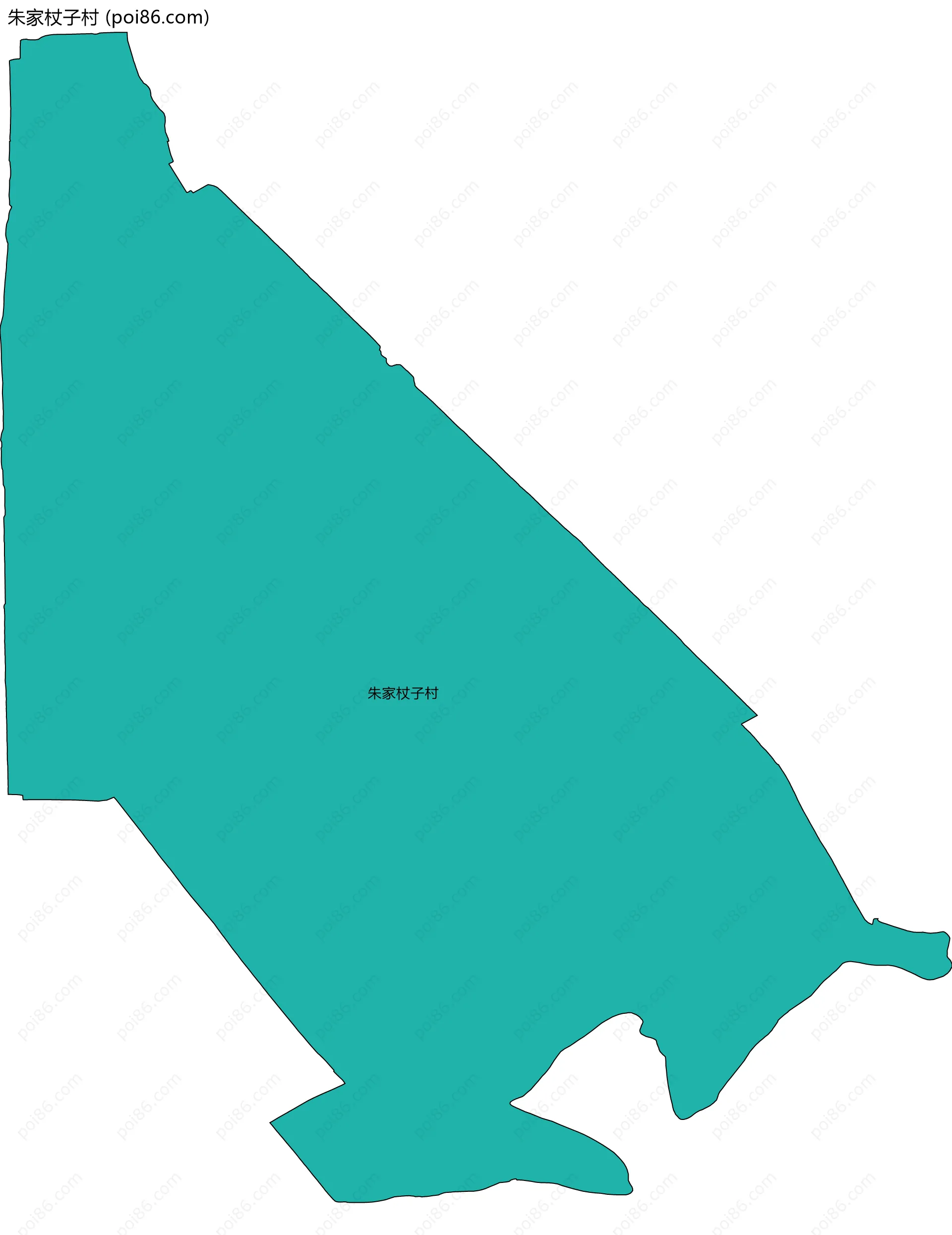 朱家杖子村边界地图