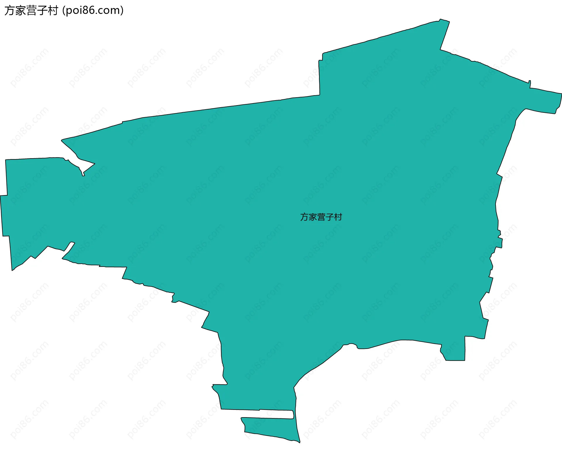 方家营子村边界地图