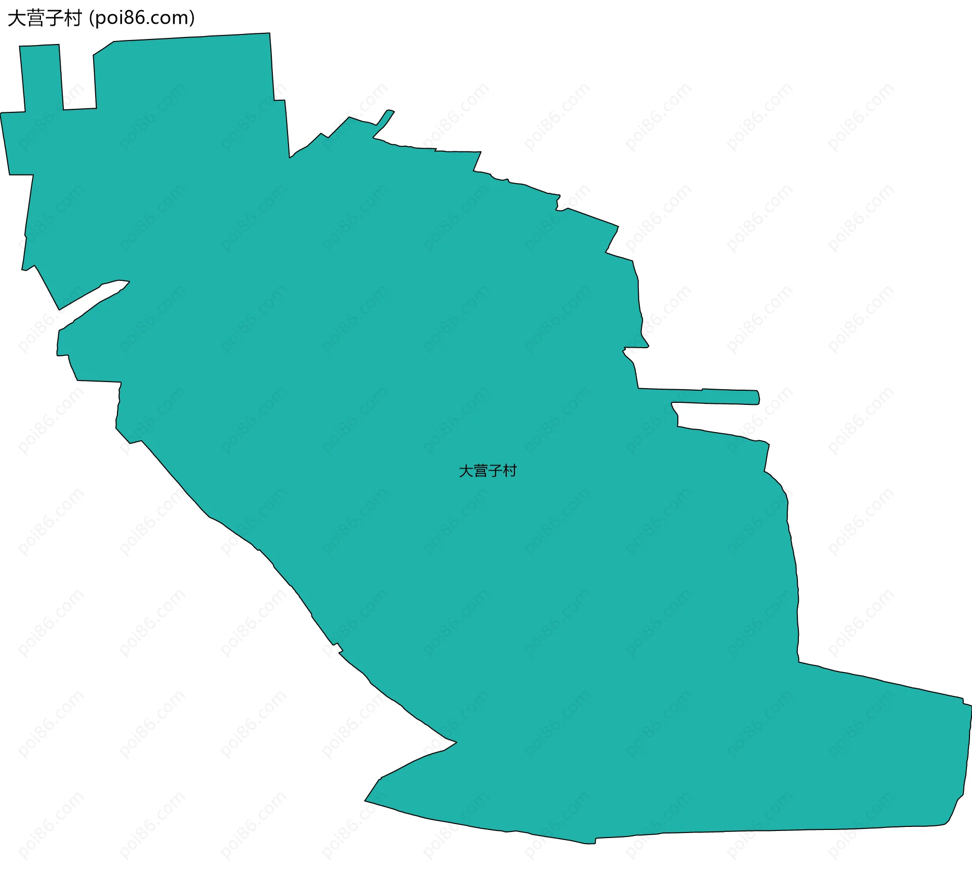 大营子村边界地图