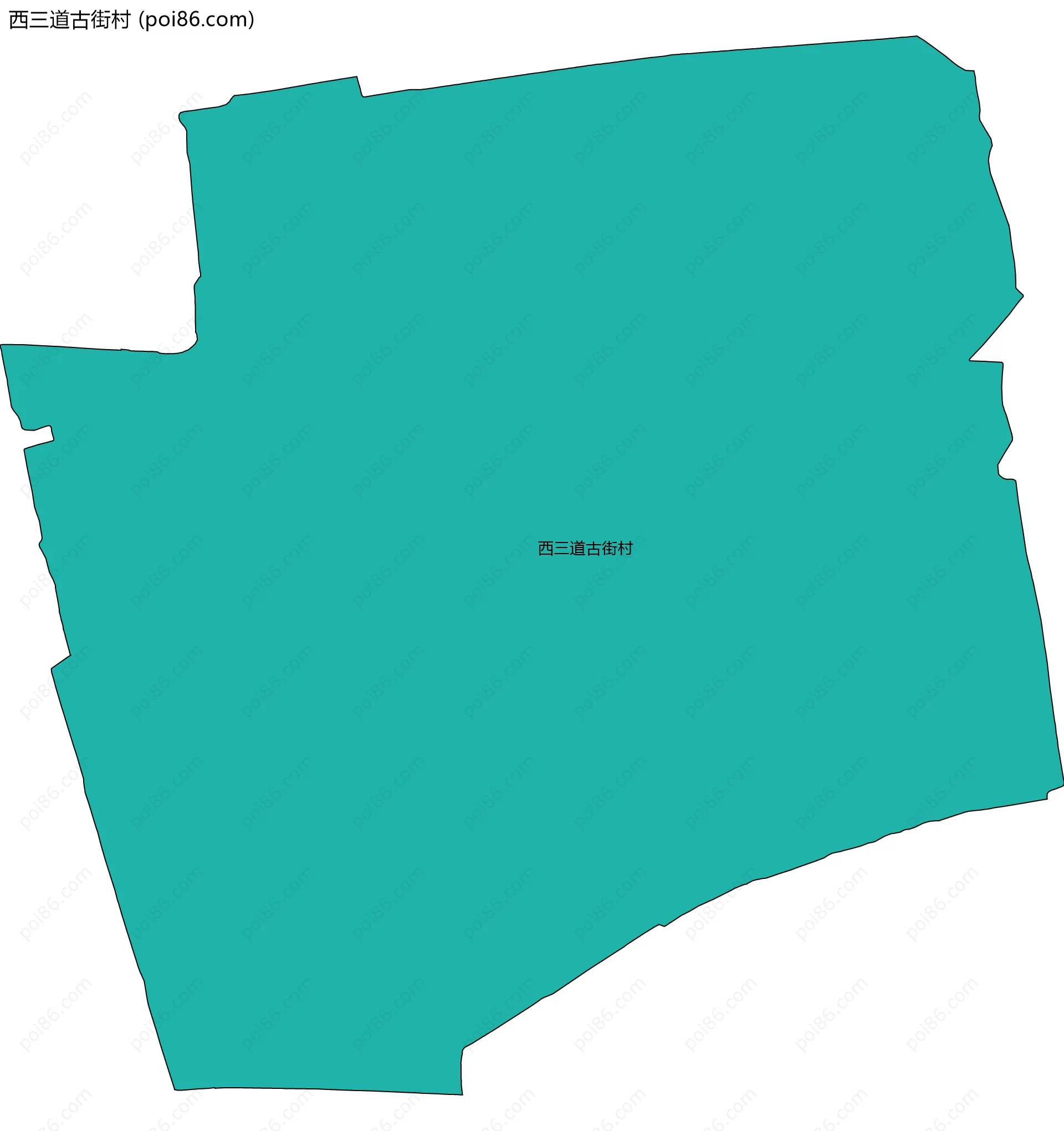 西三道古街村边界地图