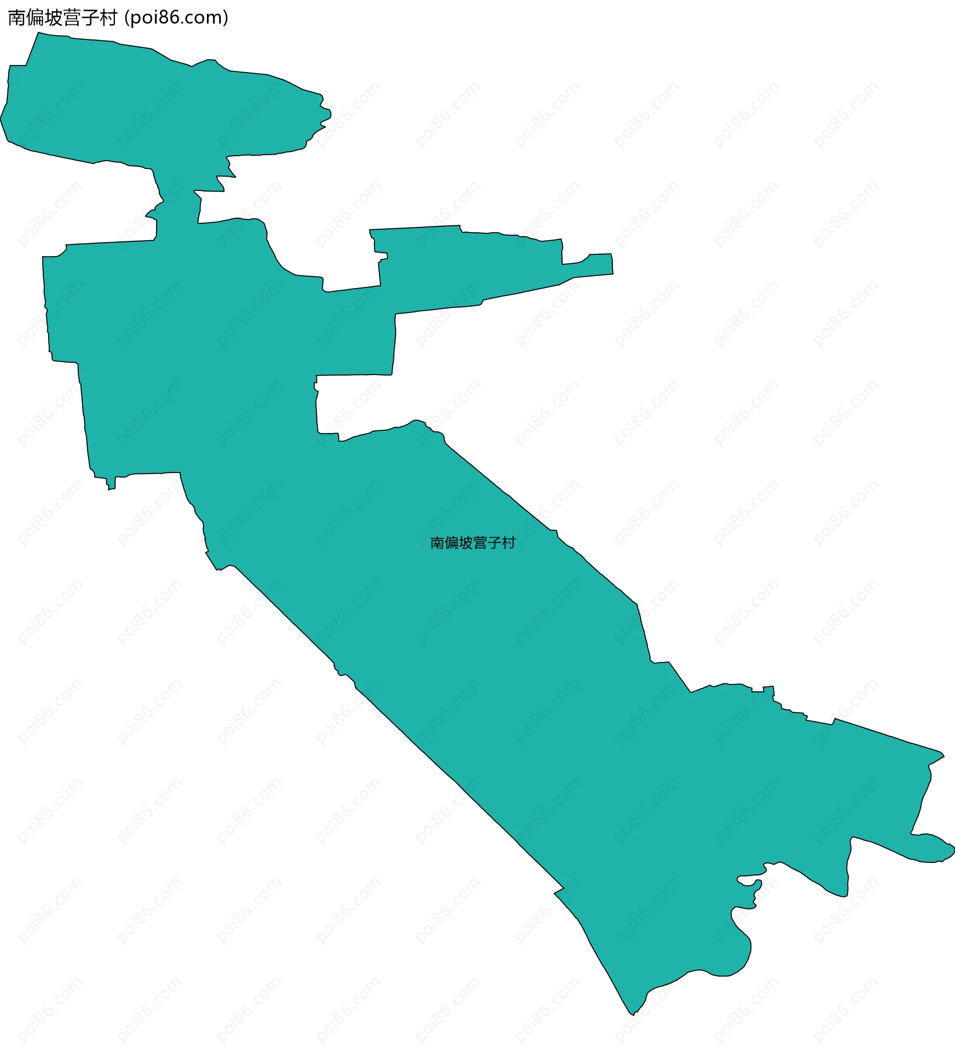南偏坡营子村边界地图