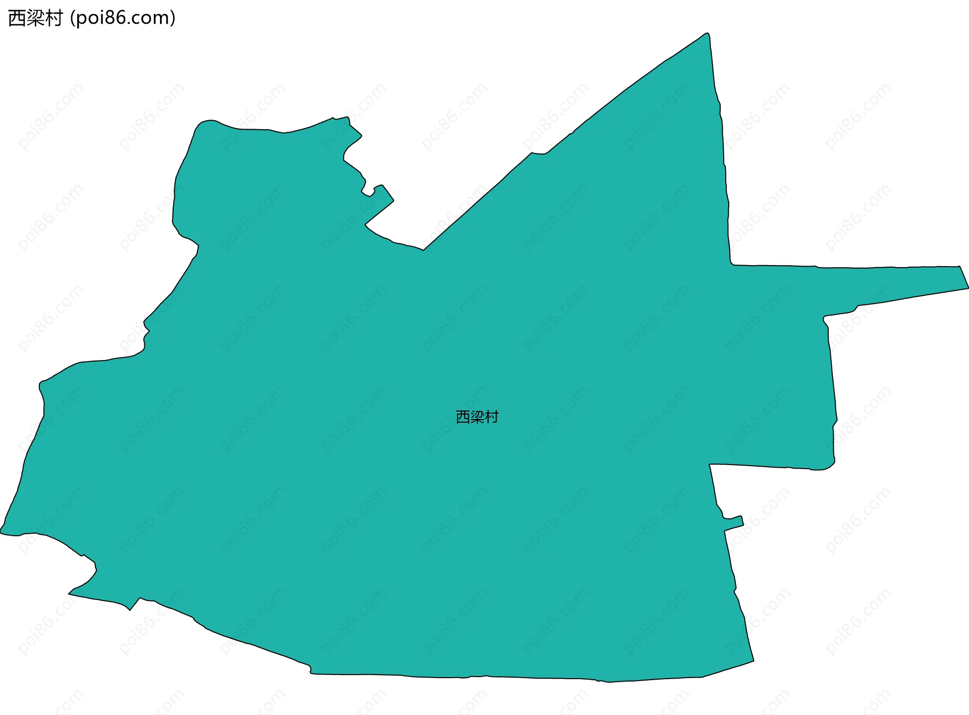 西梁村边界地图