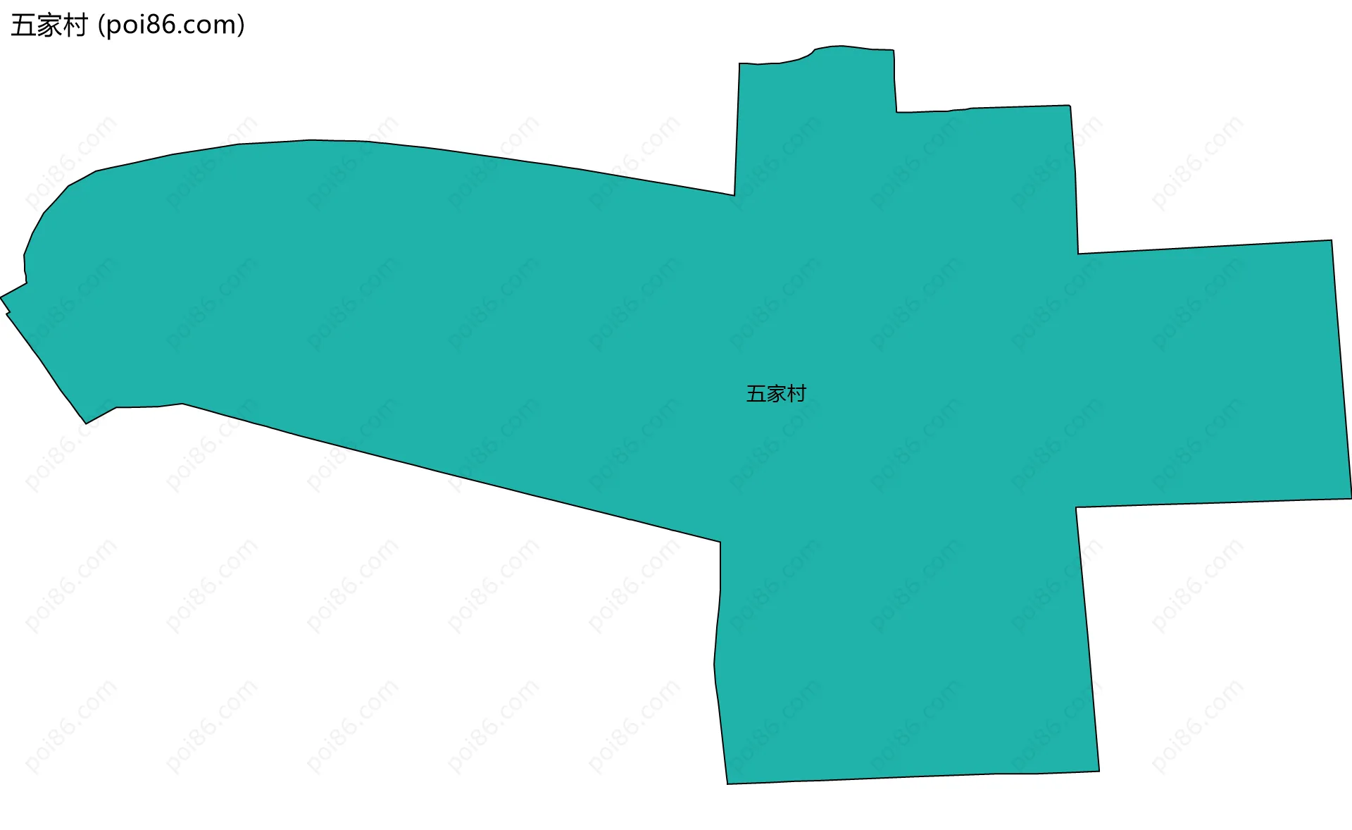 五家村边界地图