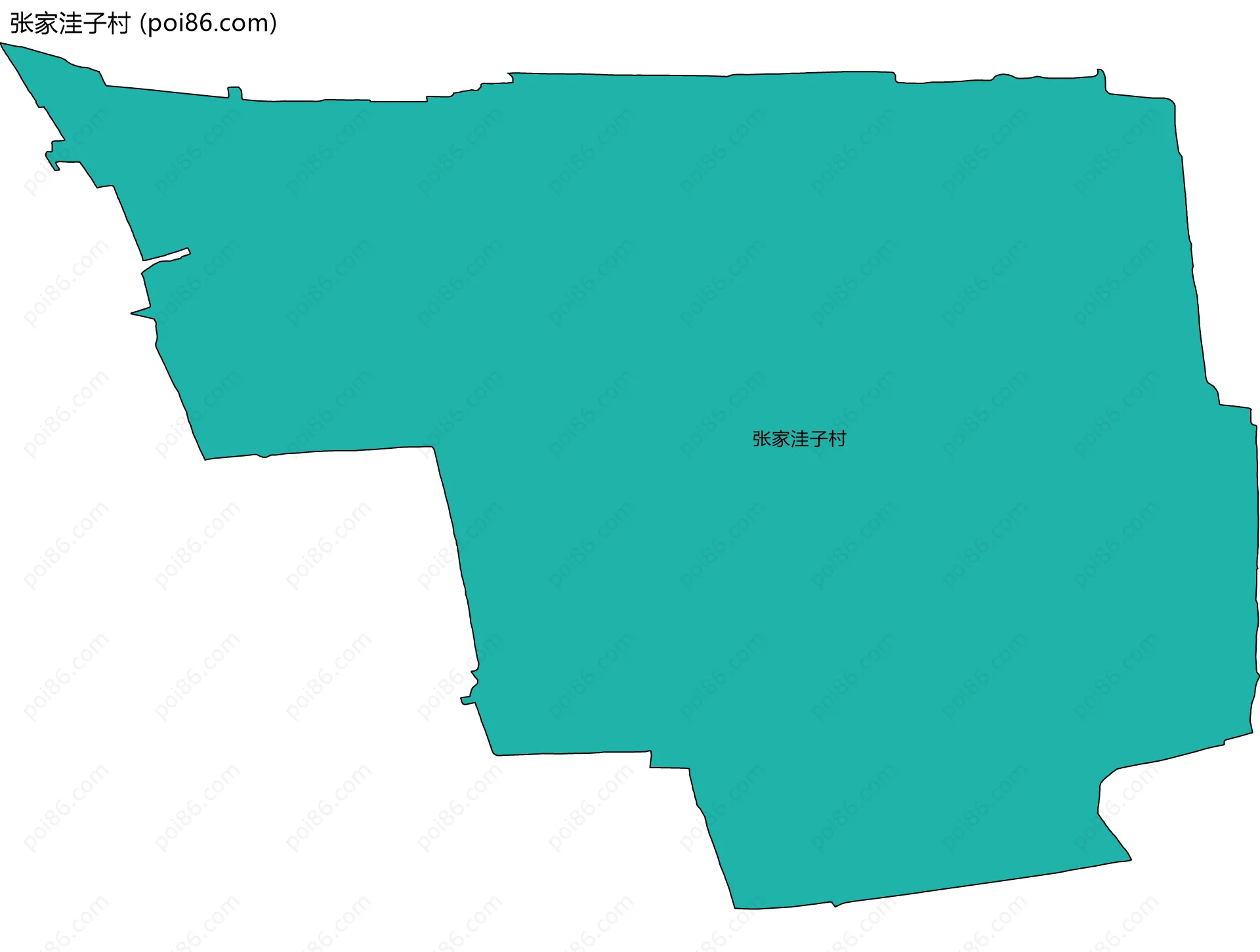 张家洼子村边界地图