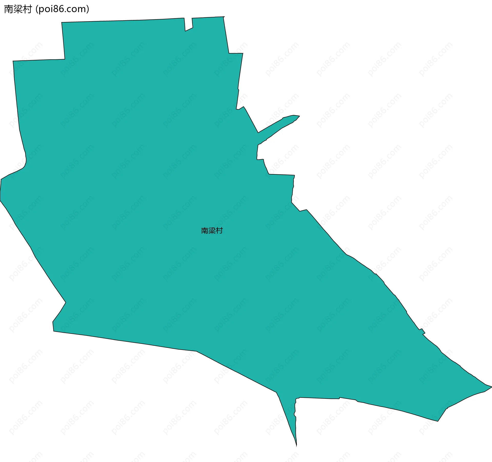 南梁村边界地图