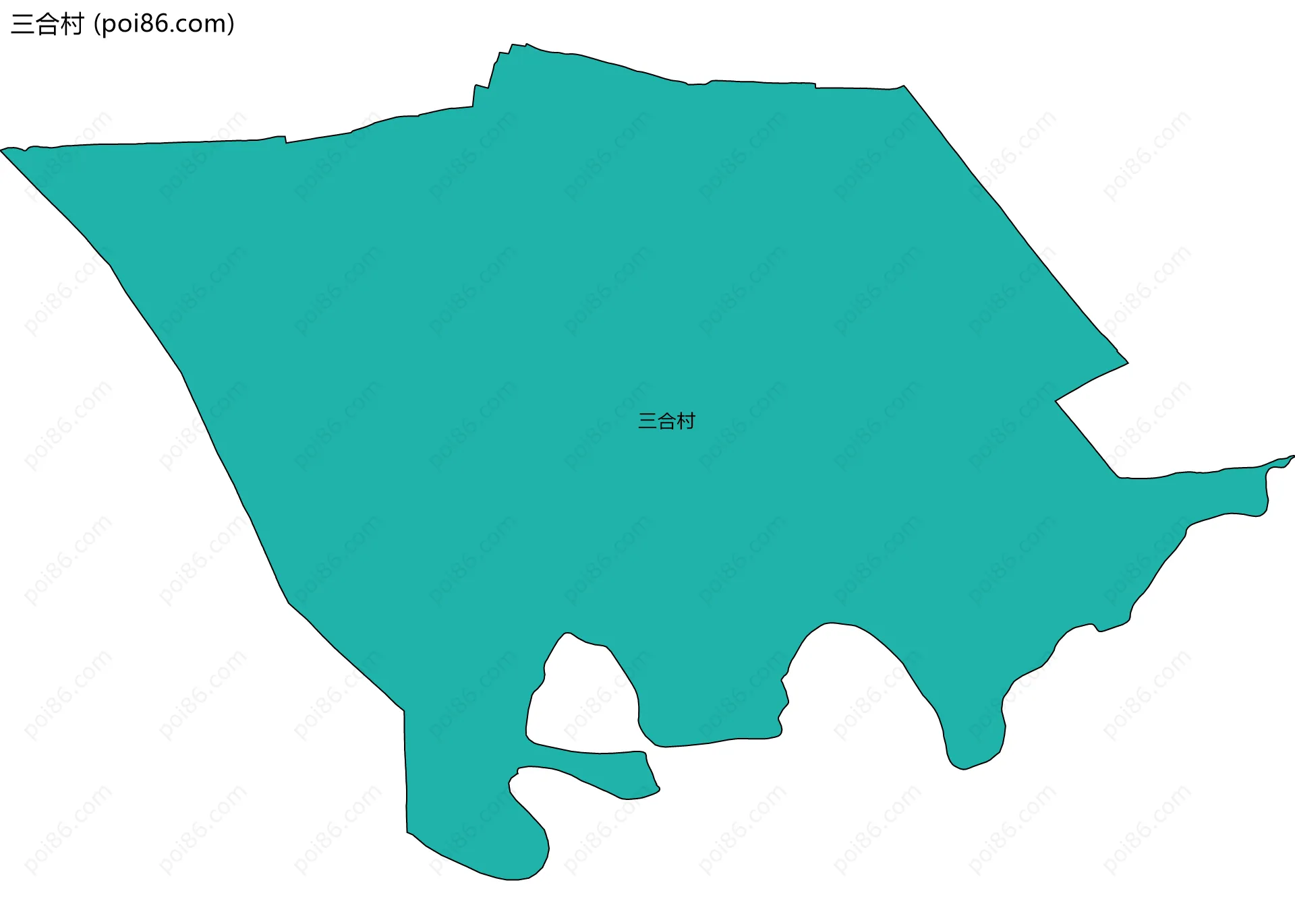 三合村边界地图