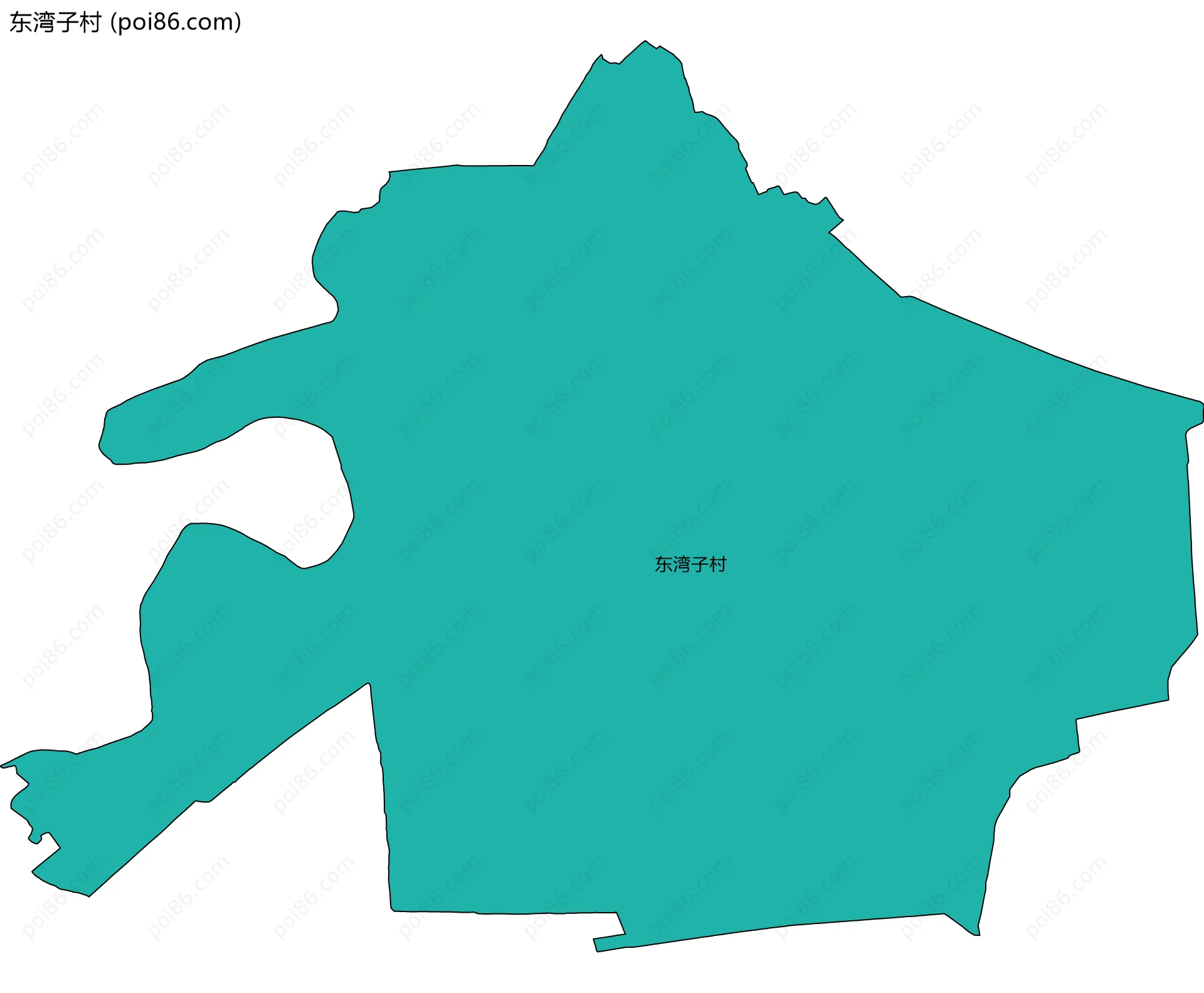 东湾子村边界地图