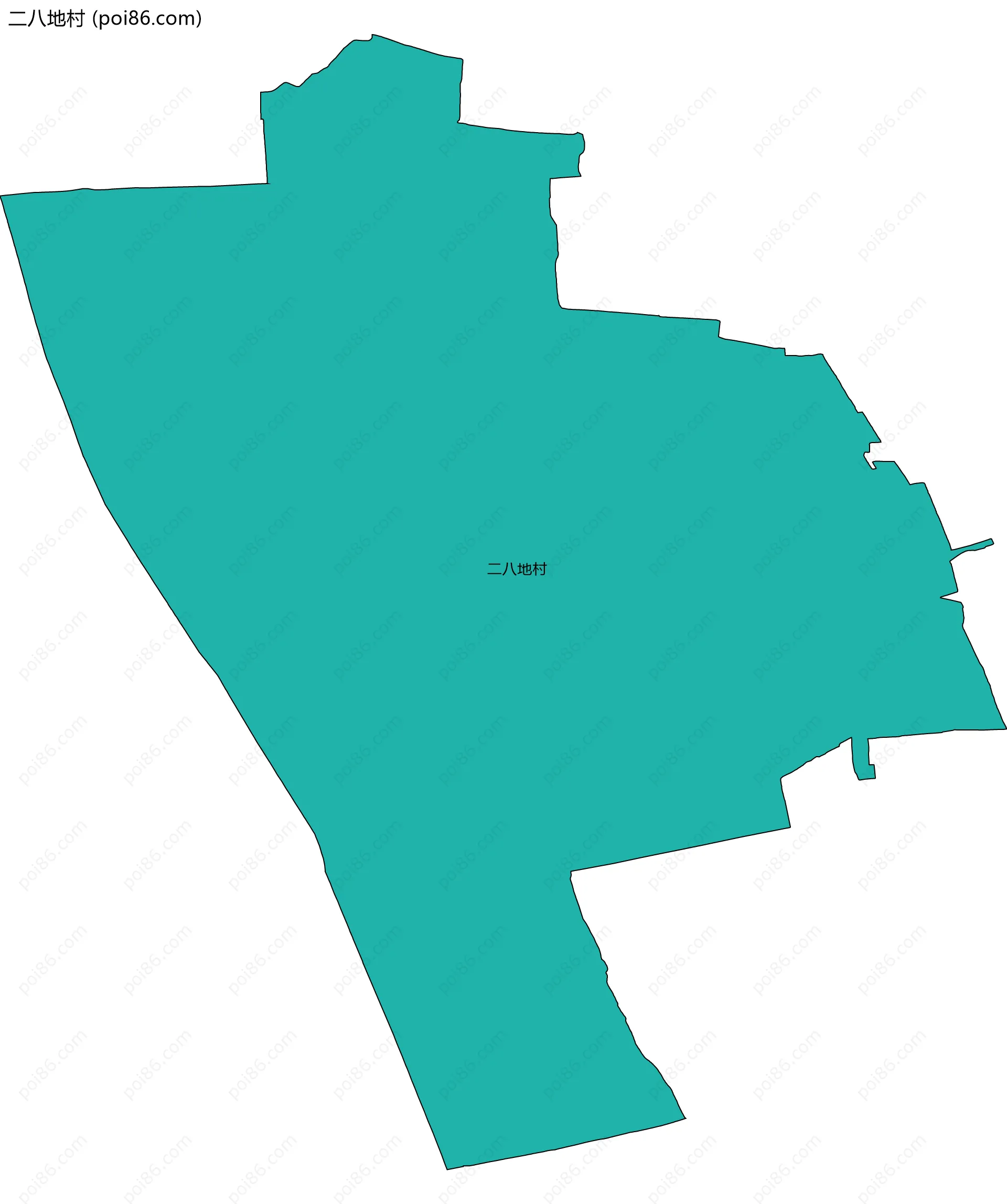 二八地村边界地图