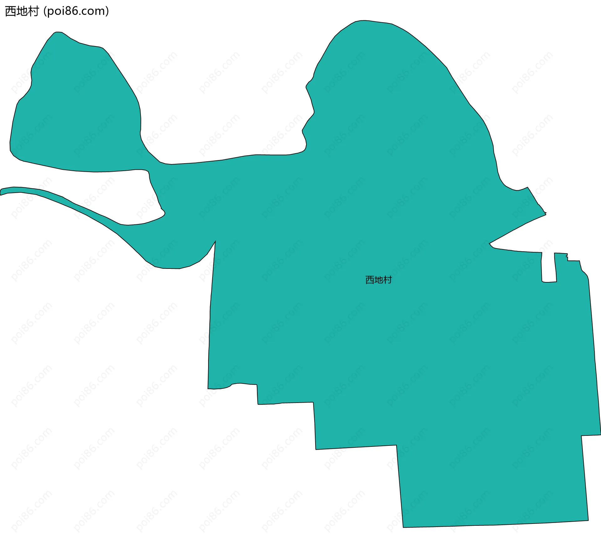 西地村边界地图