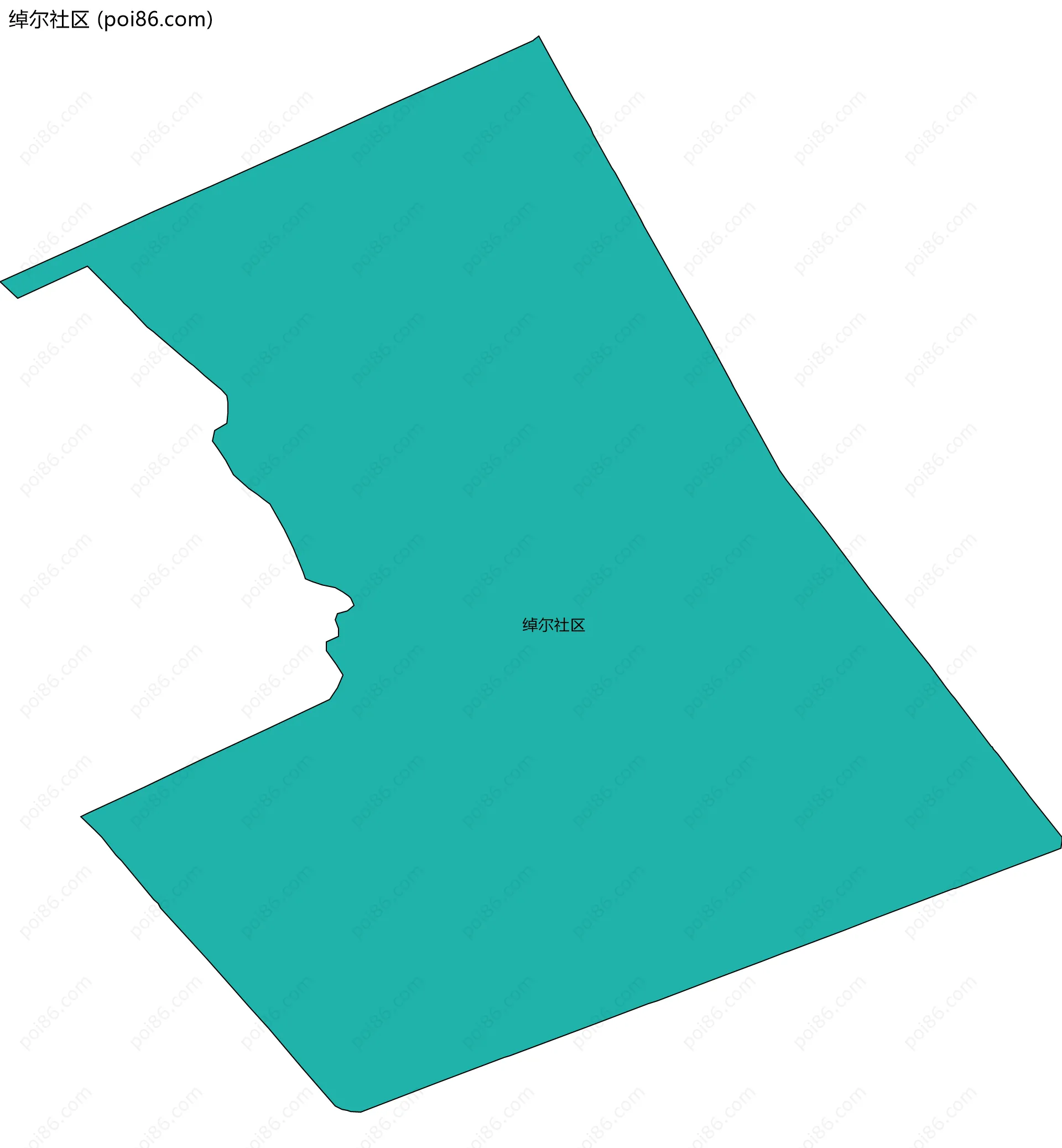 绰尔社区边界地图