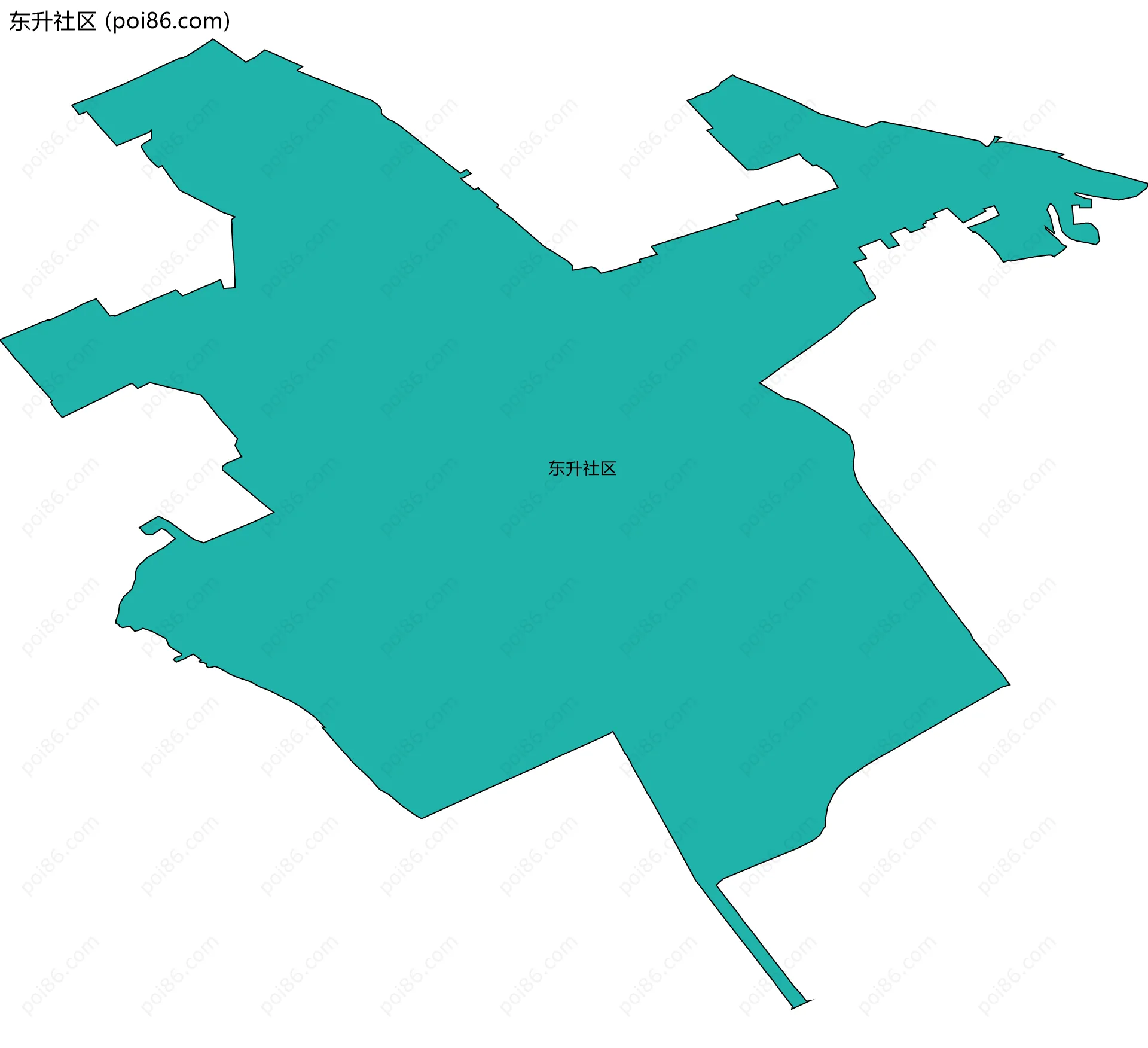 东升社区边界地图