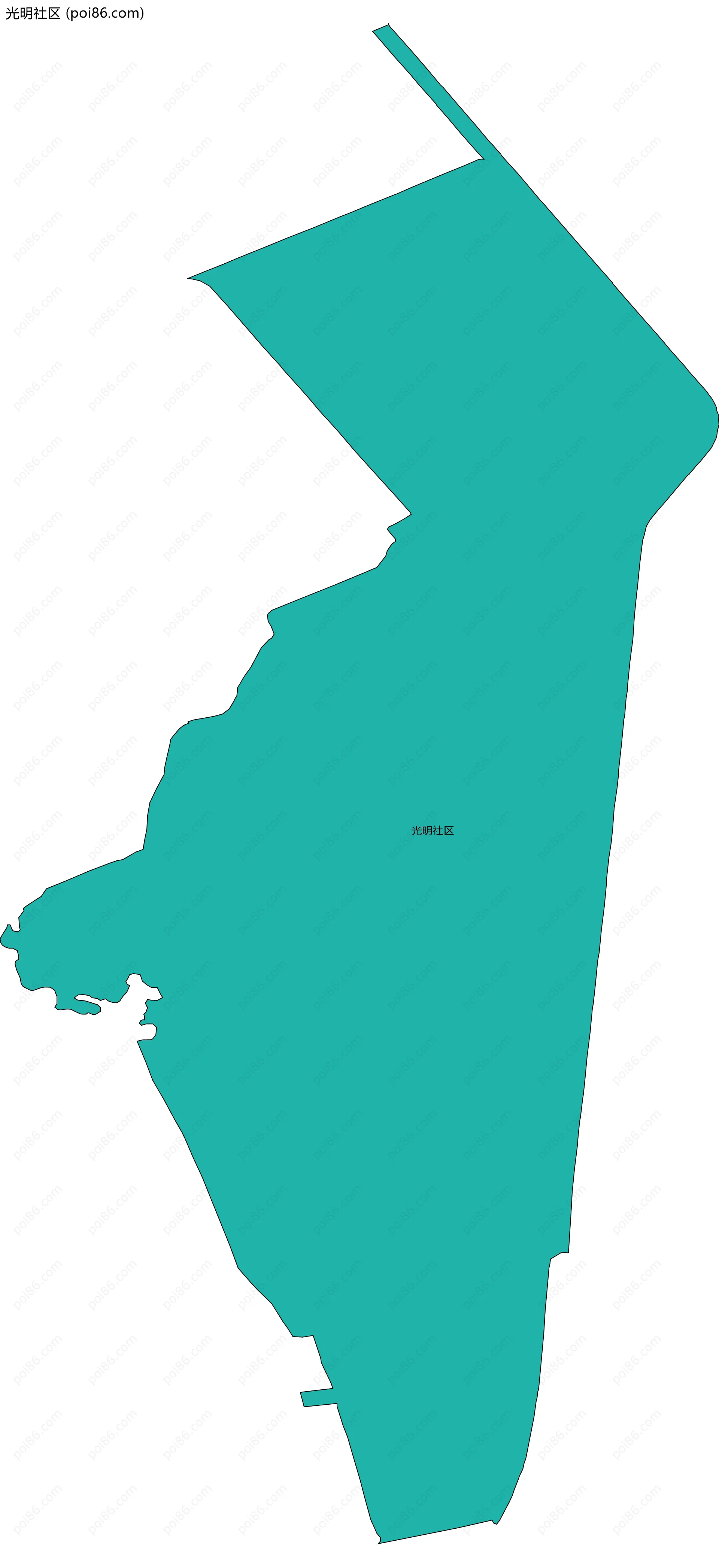 光明社区边界地图