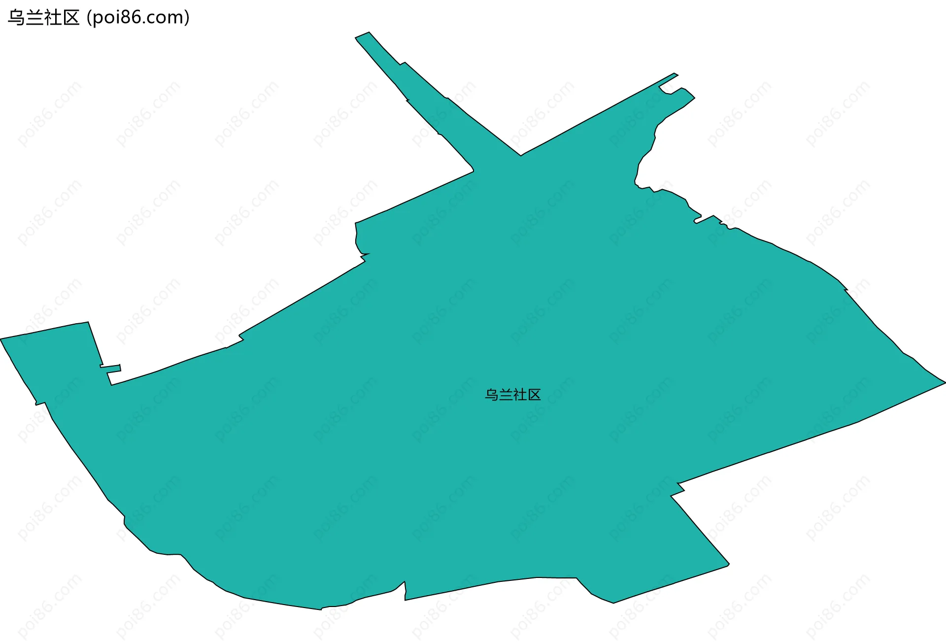 乌兰社区边界地图