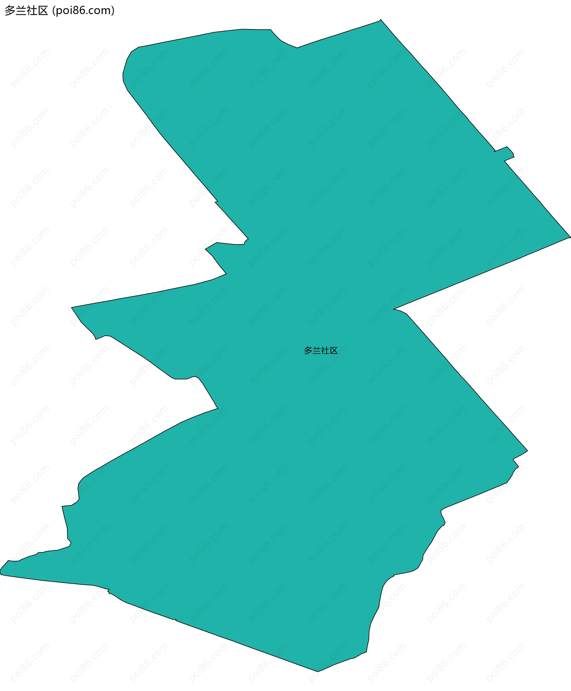 多兰社区边界地图
