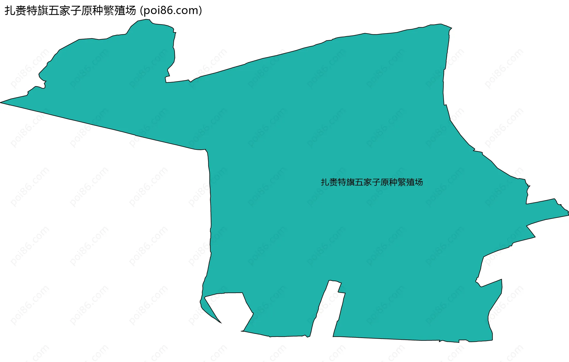 扎赉特旗五家子原种繁殖场边界地图