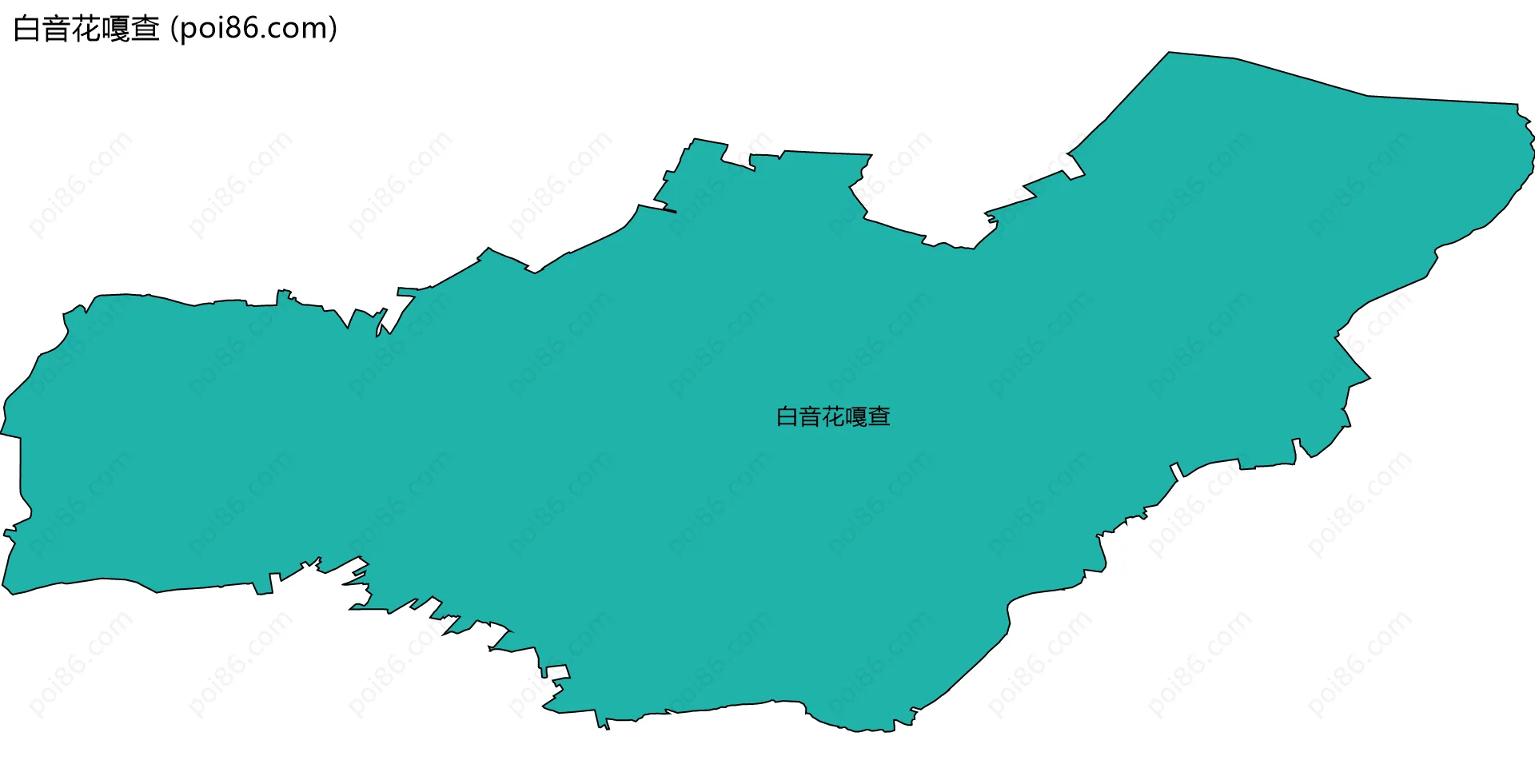 白音花嘎查边界地图