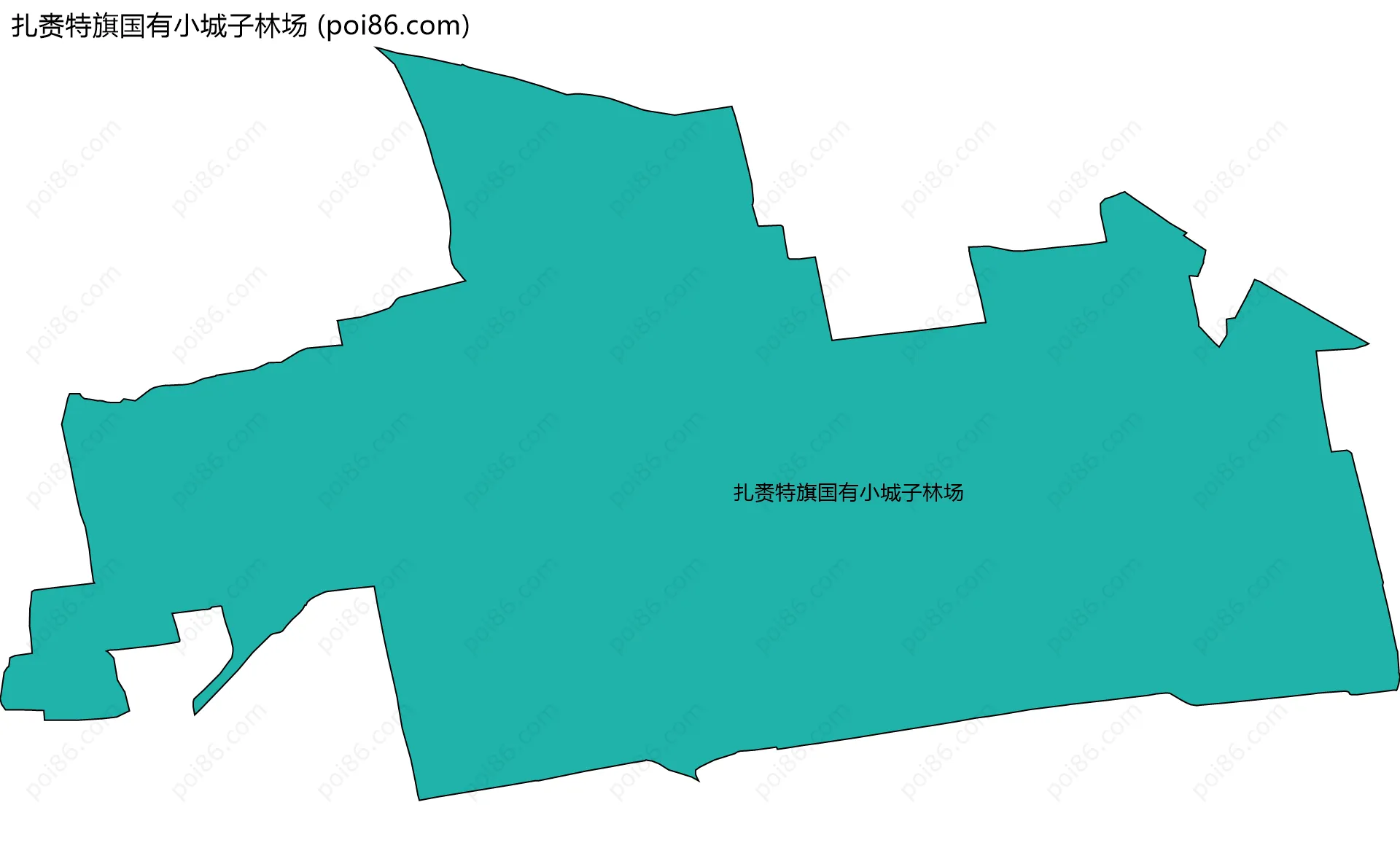 扎赉特旗国有小城子林场边界地图
