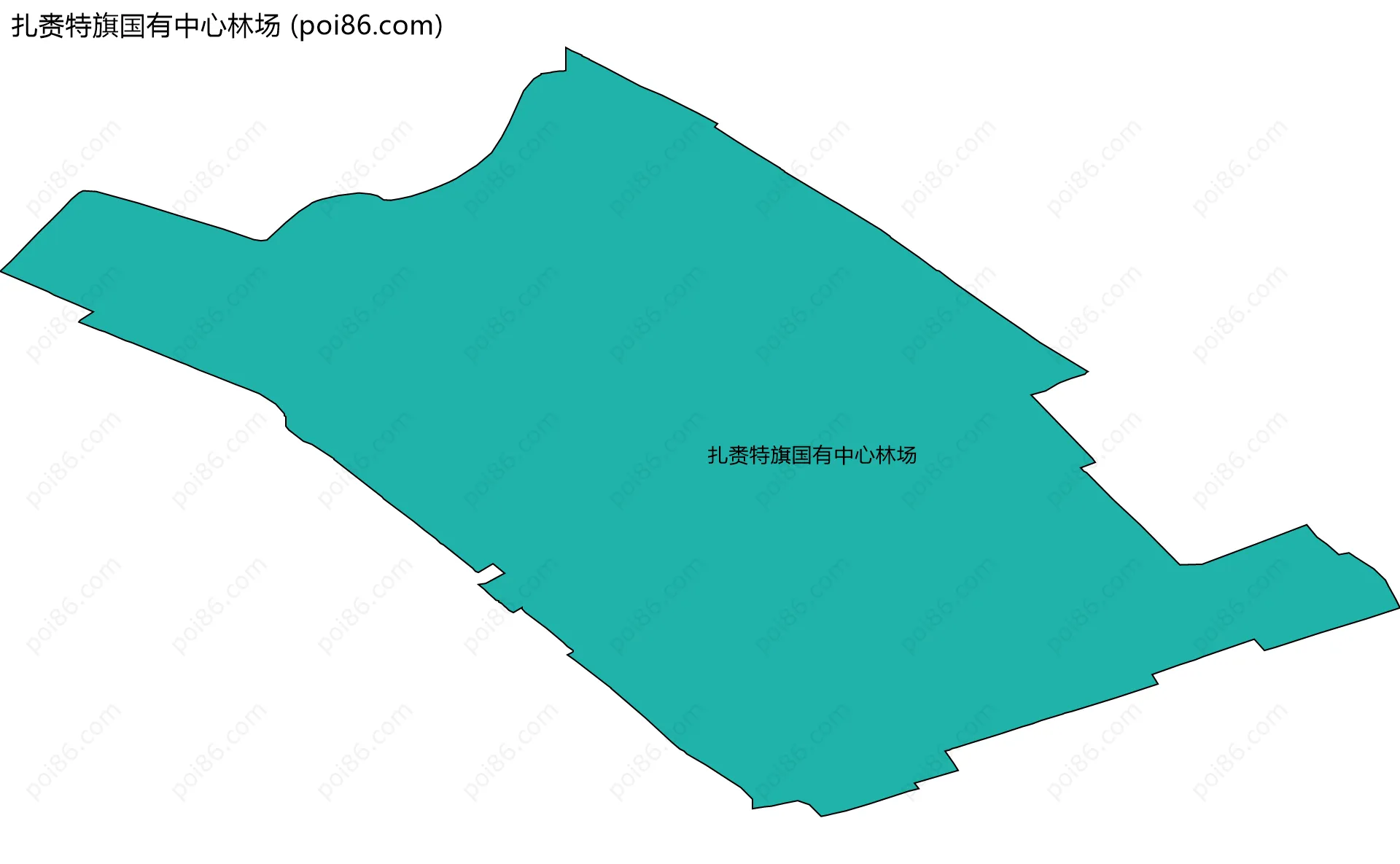 扎赉特旗国有中心林场边界地图