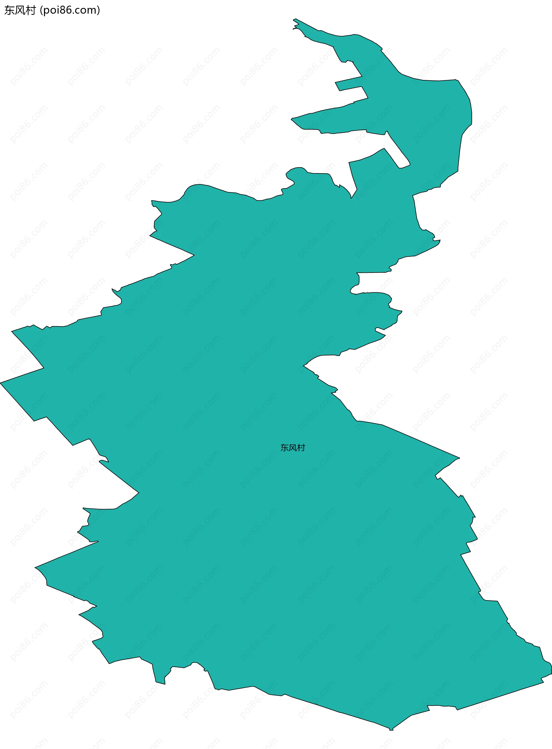 东风村边界地图