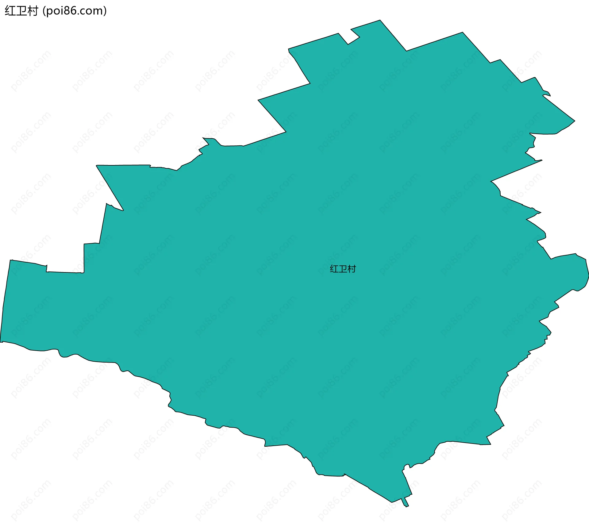 红卫村边界地图