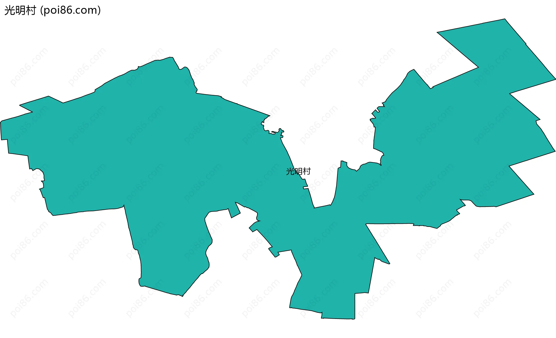 光明村边界地图