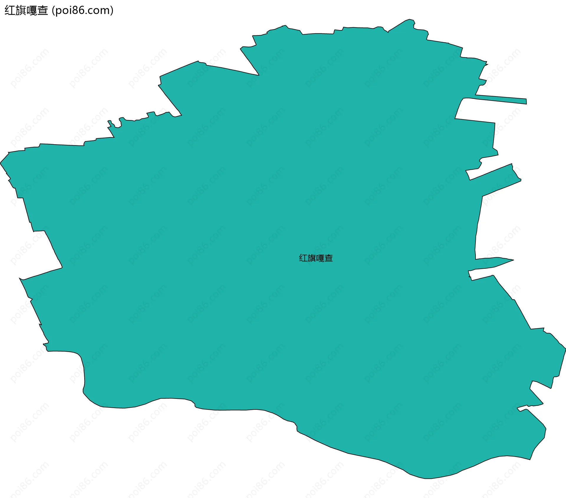 红旗嘎查边界地图