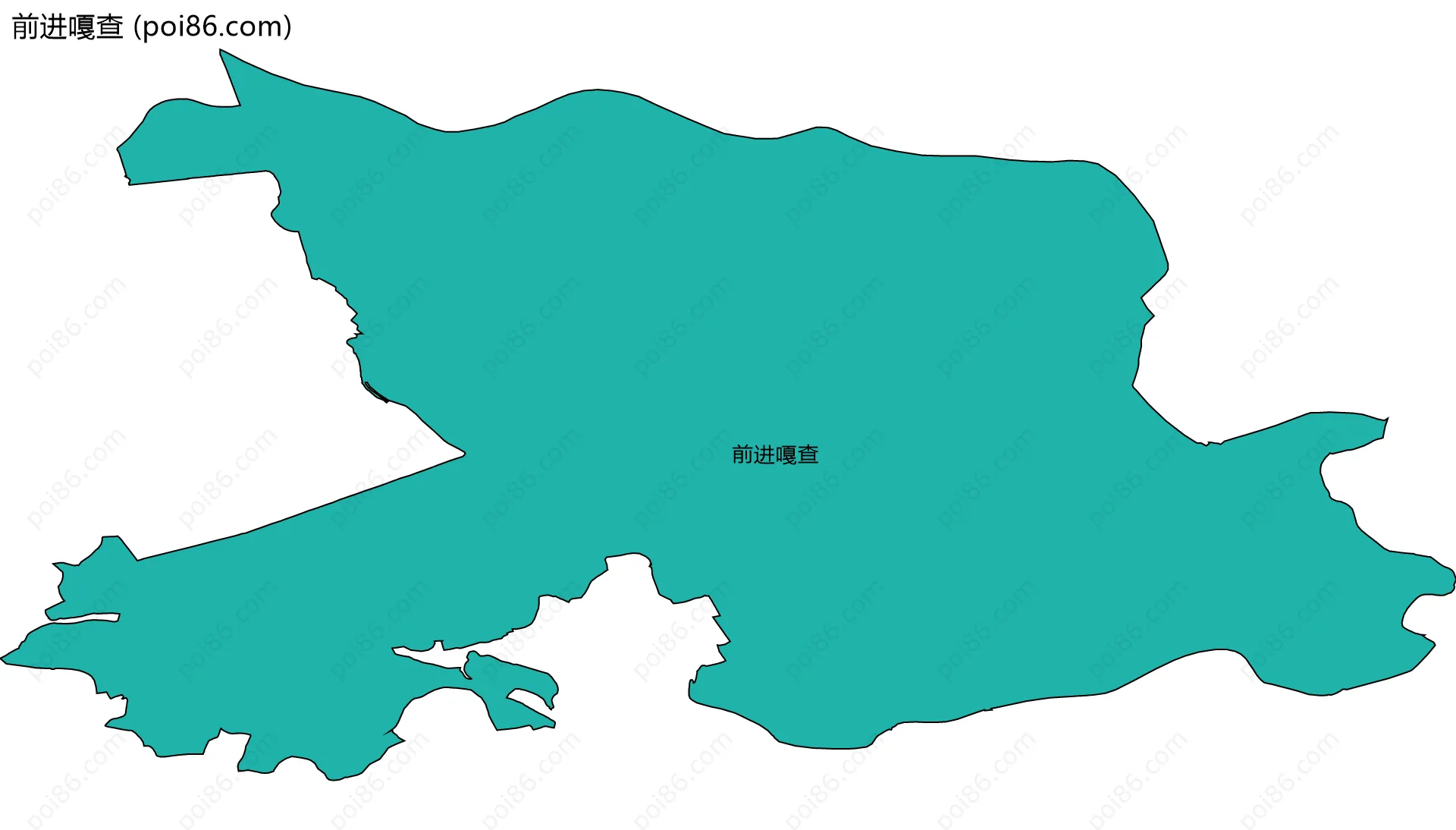 前进嘎查边界地图