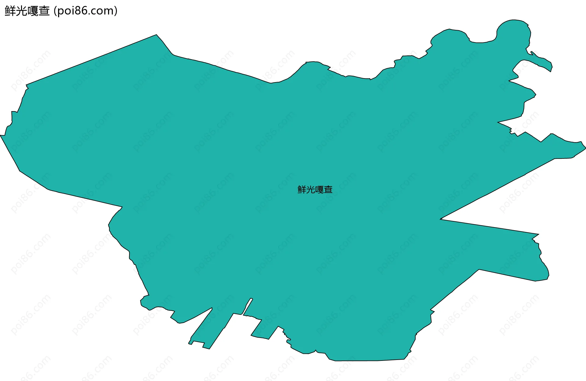 鲜光嘎查边界地图