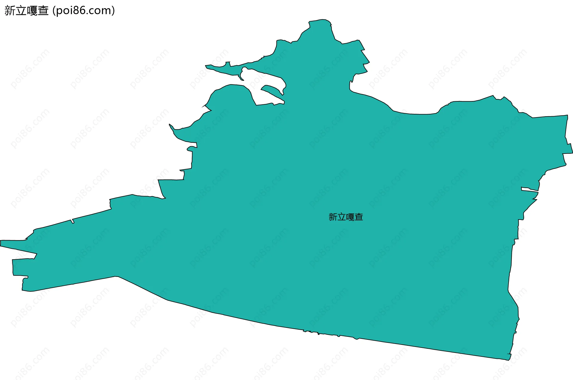新立嘎查边界地图
