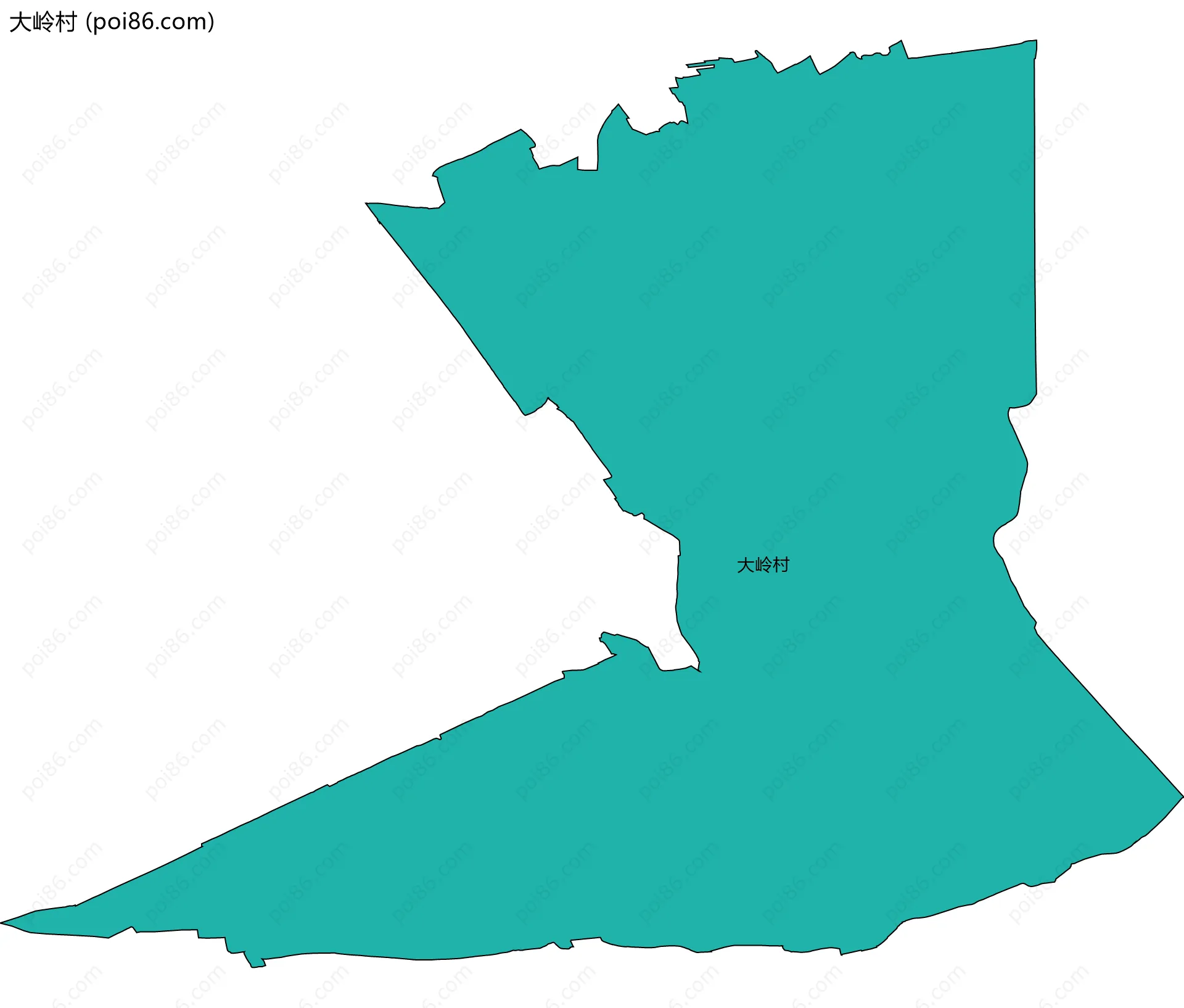大岭村边界地图