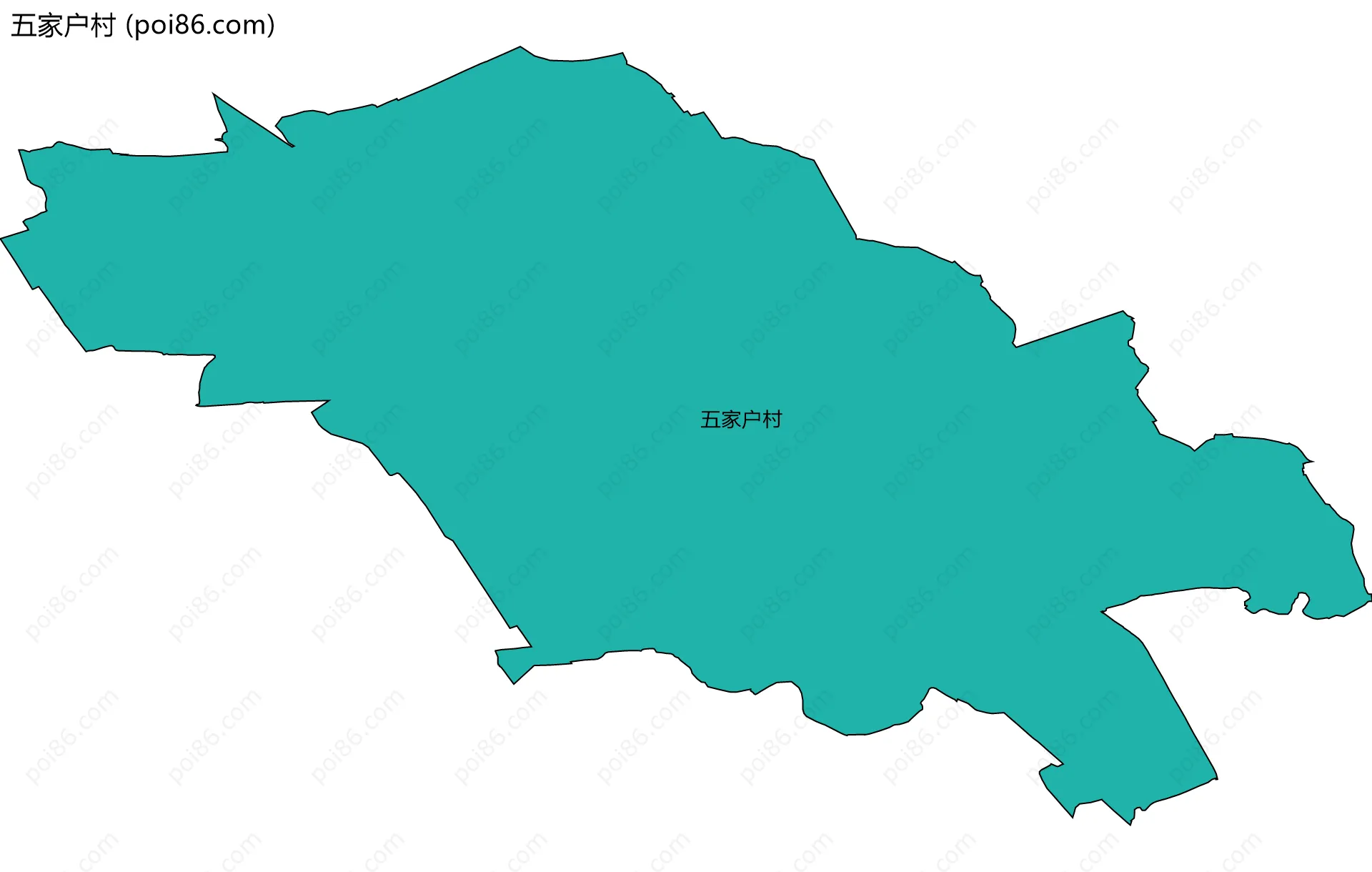 五家户村边界地图