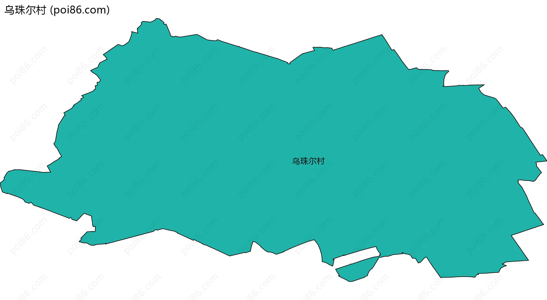 乌珠尔村边界地图