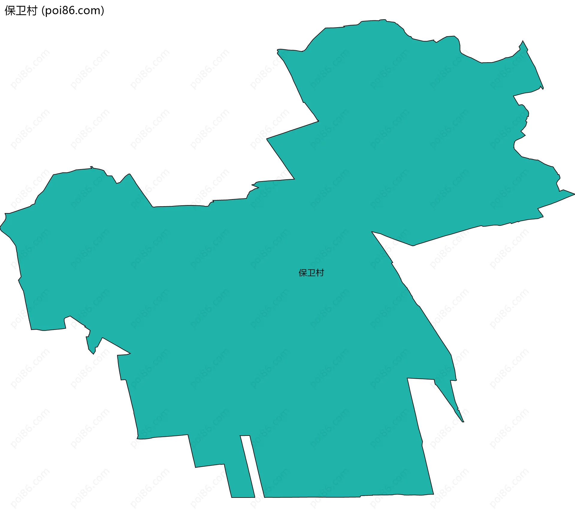 保卫村边界地图