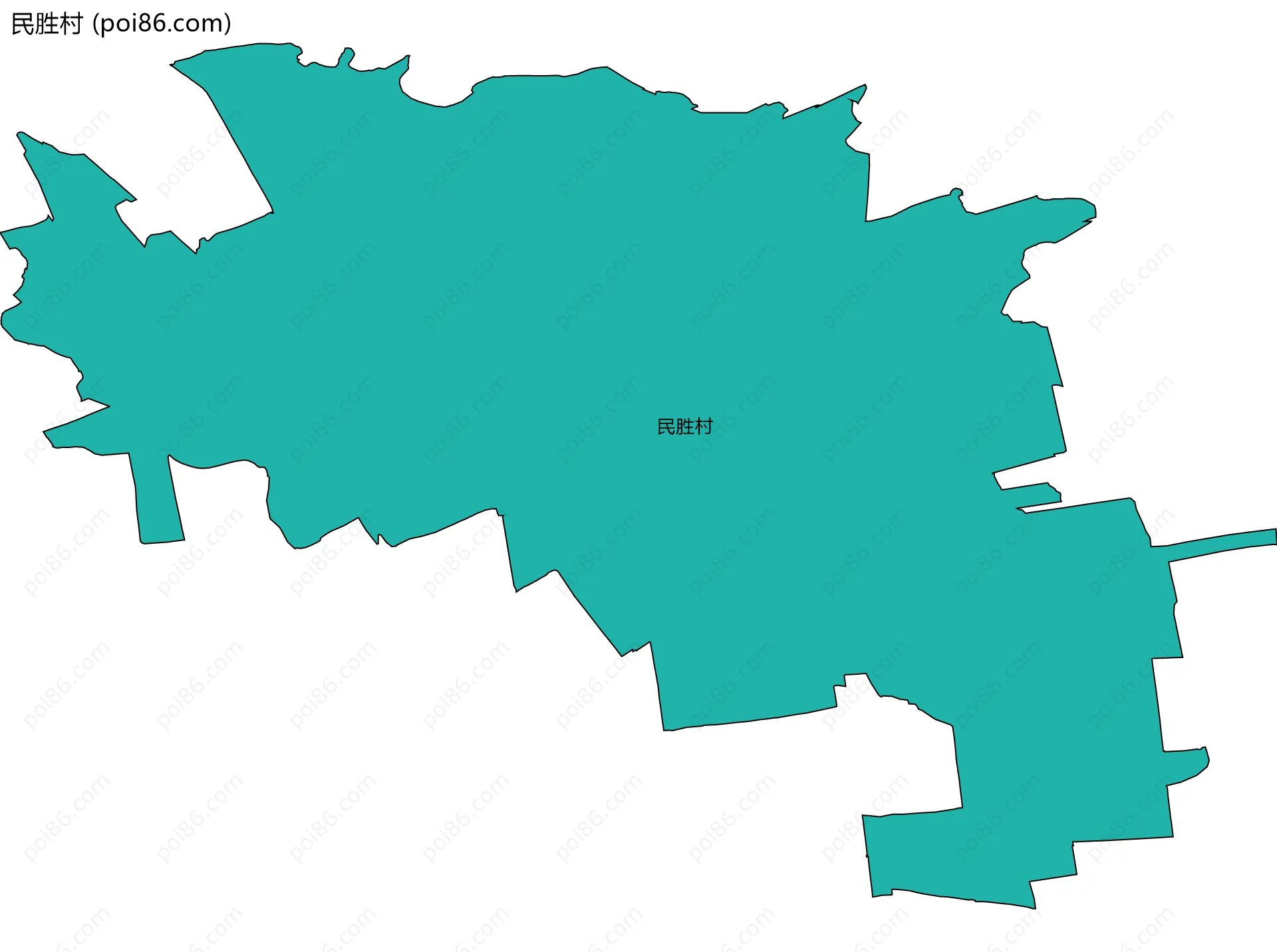 民胜村边界地图