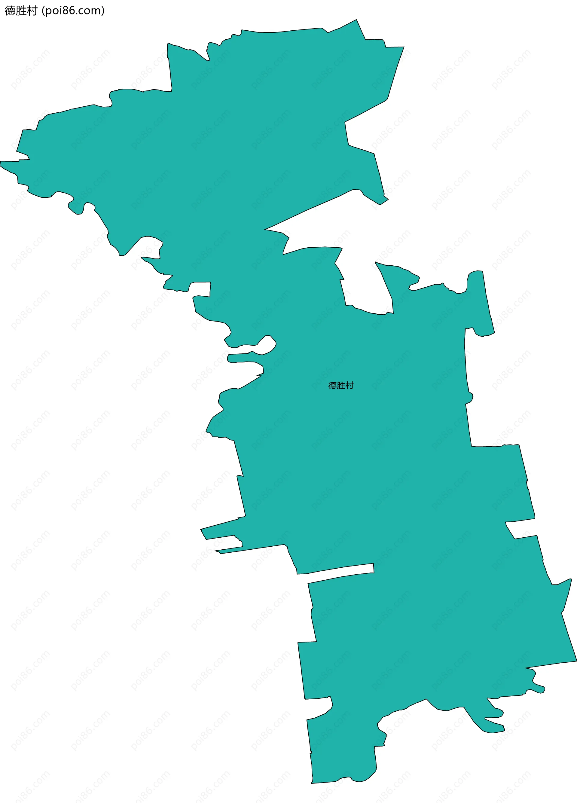 德胜村边界地图
