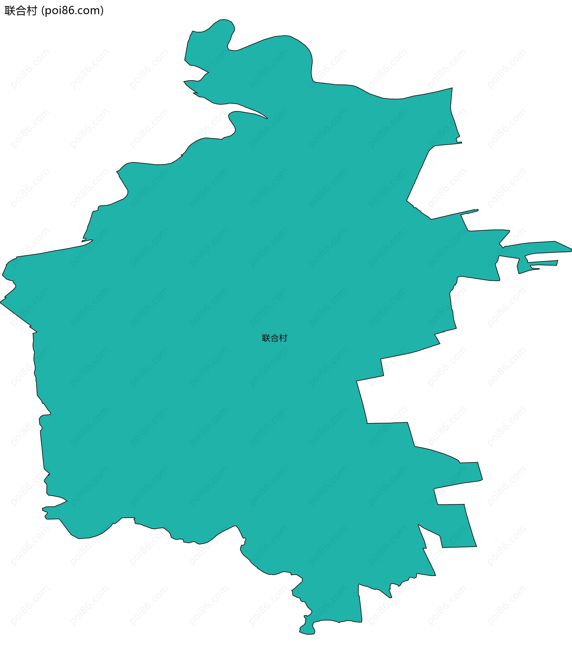 联合村边界地图