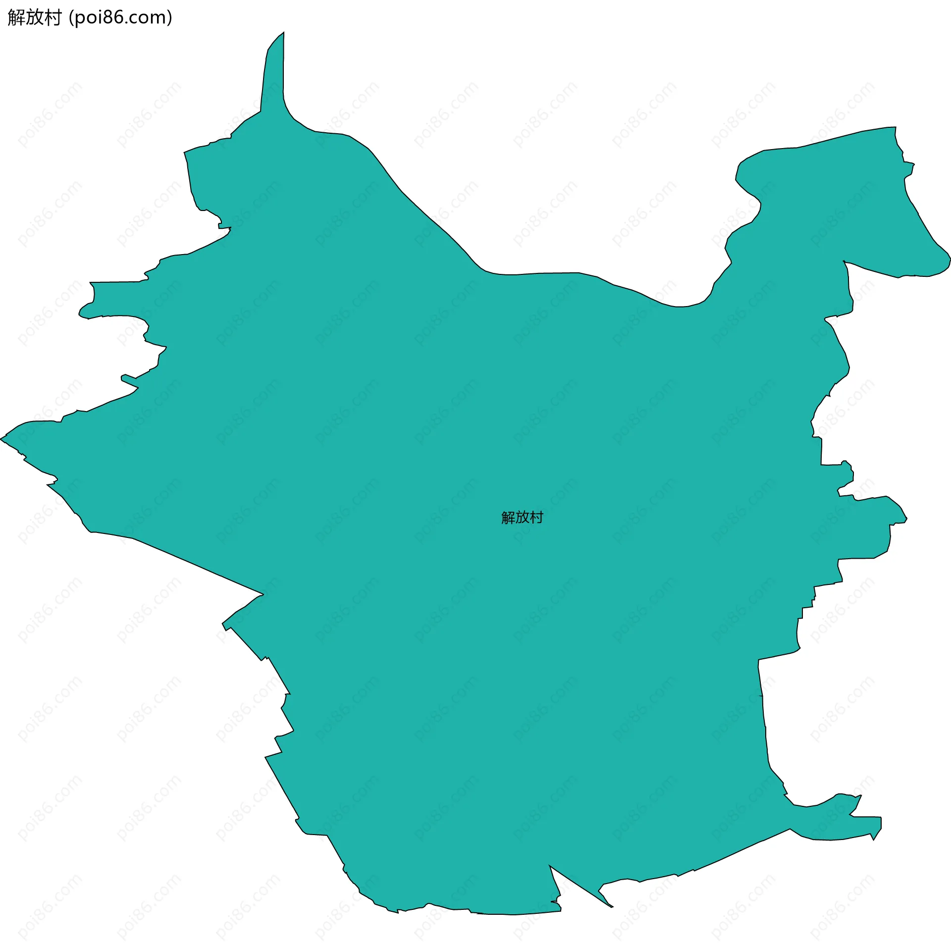 解放村边界地图