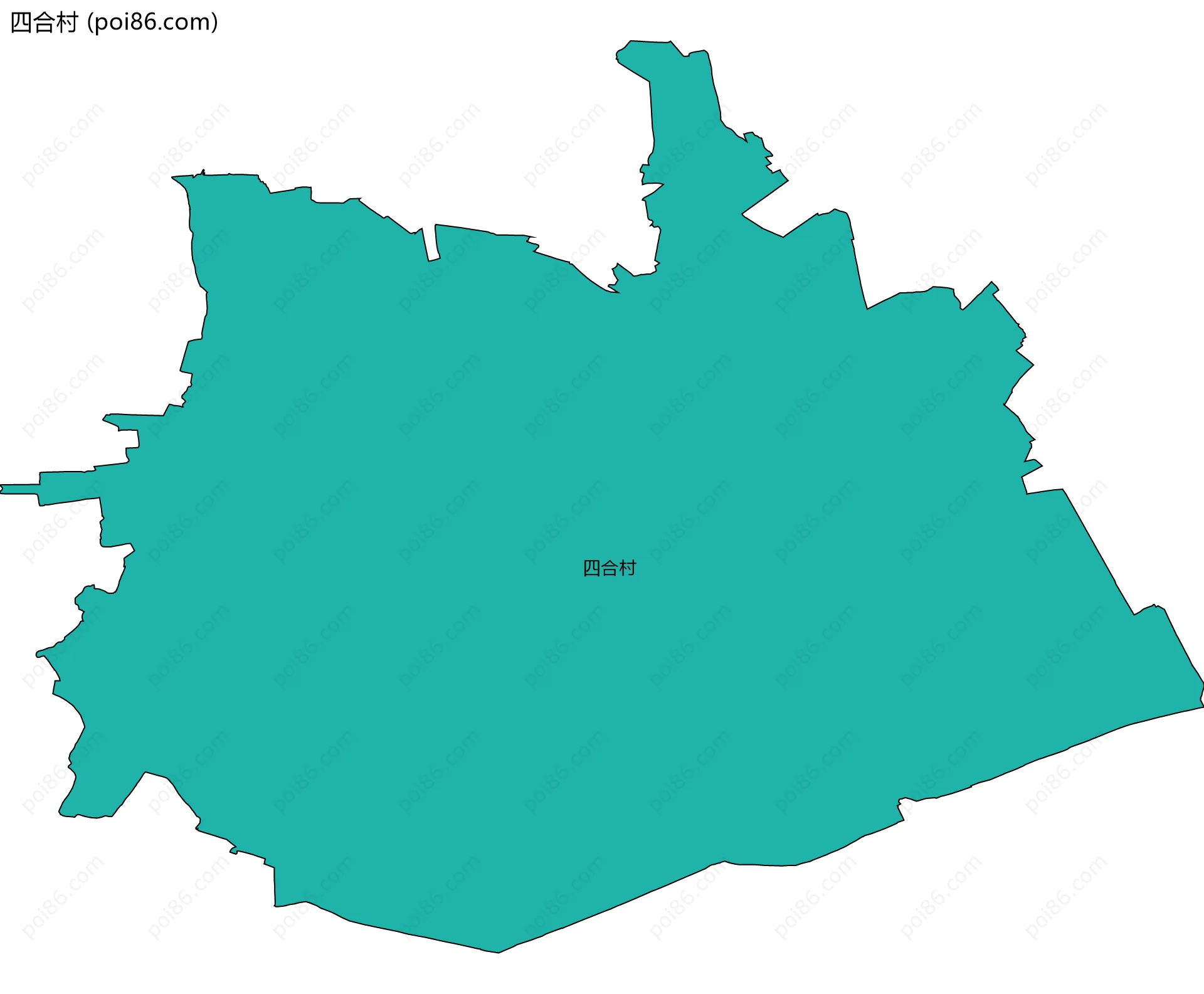 四合村边界地图