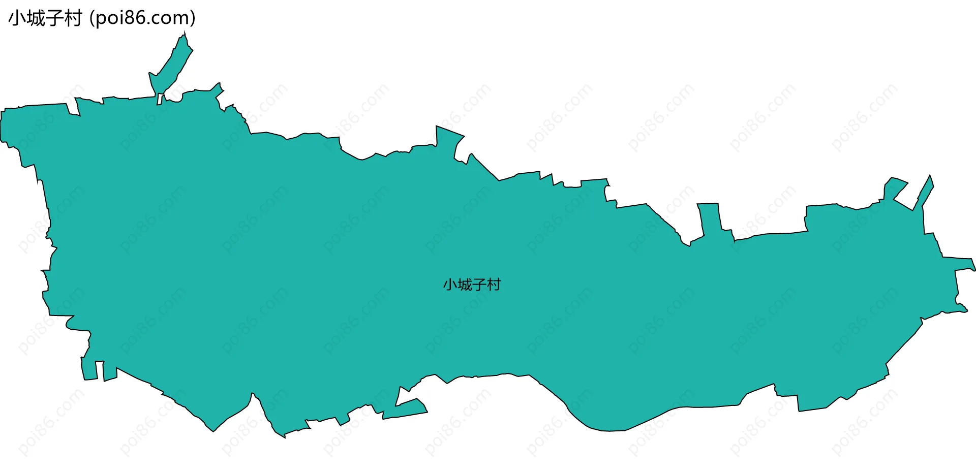 小城子村边界地图