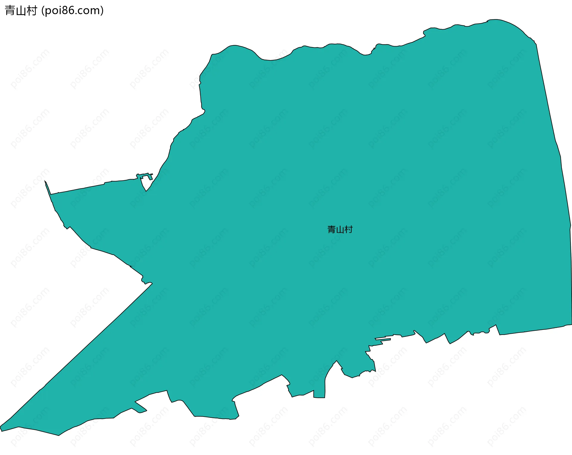 青山村边界地图