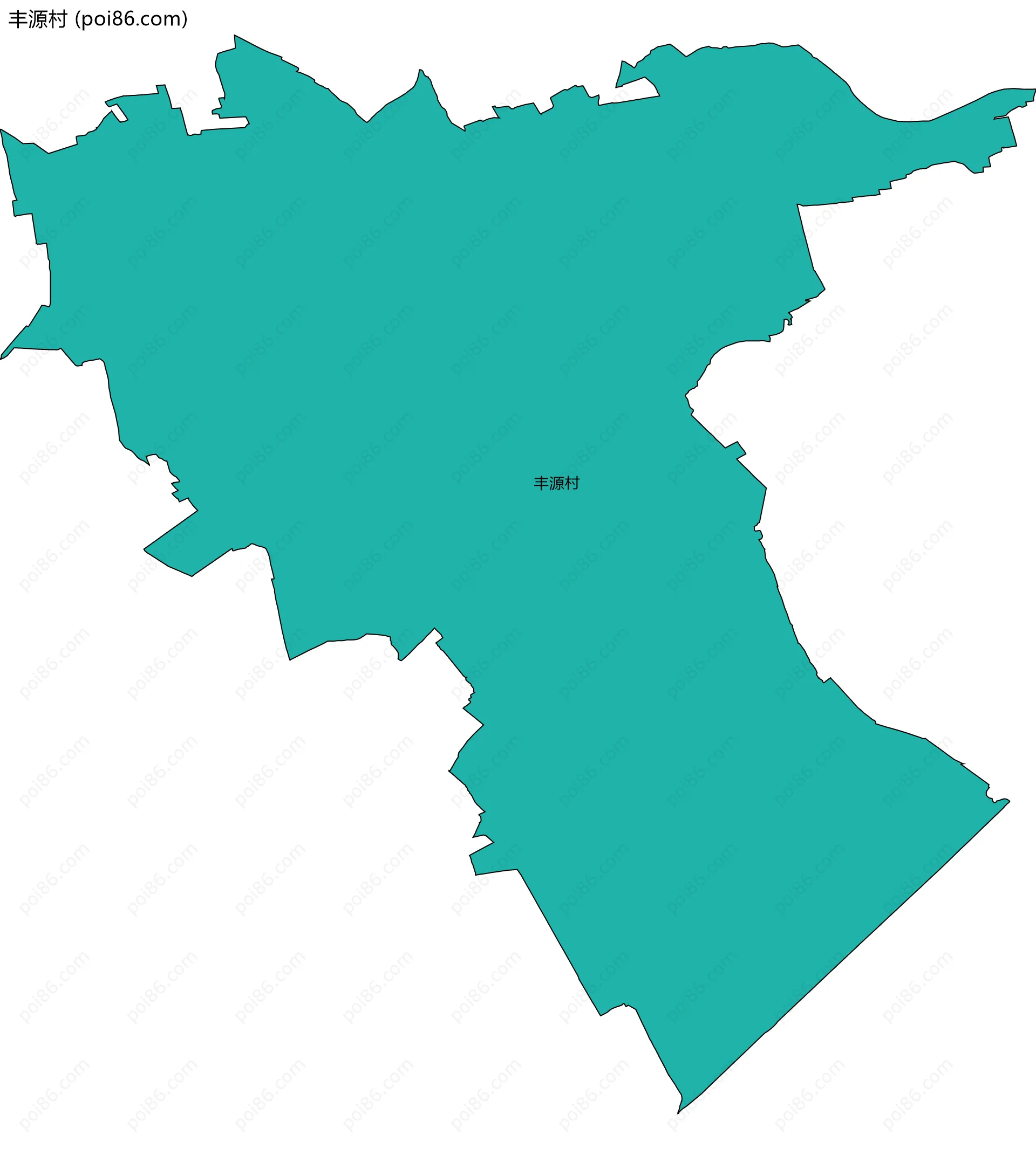 丰源村边界地图