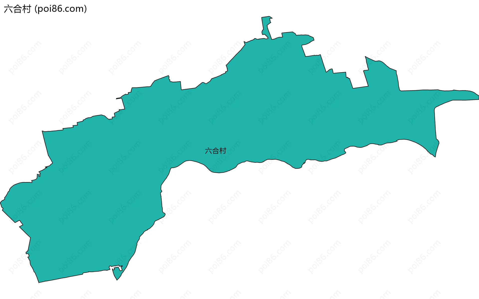 六合村边界地图