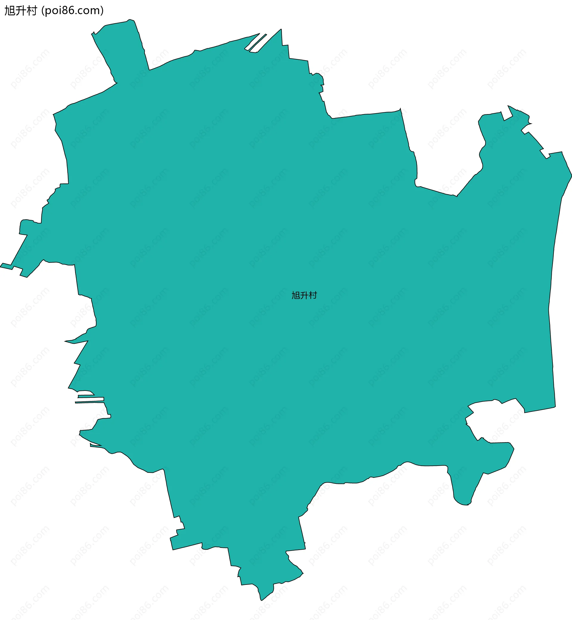 旭升村边界地图