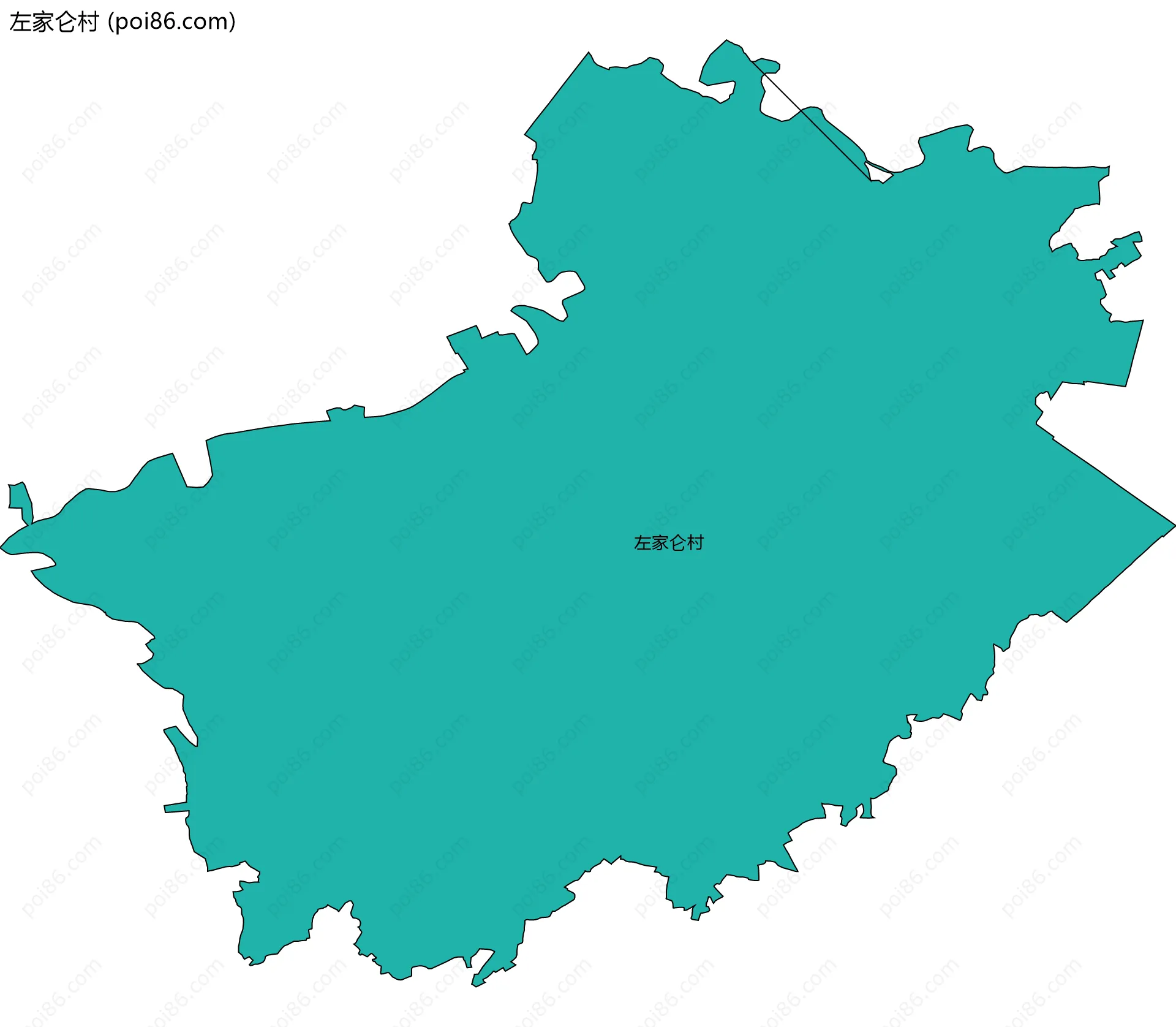 左家仑村边界地图