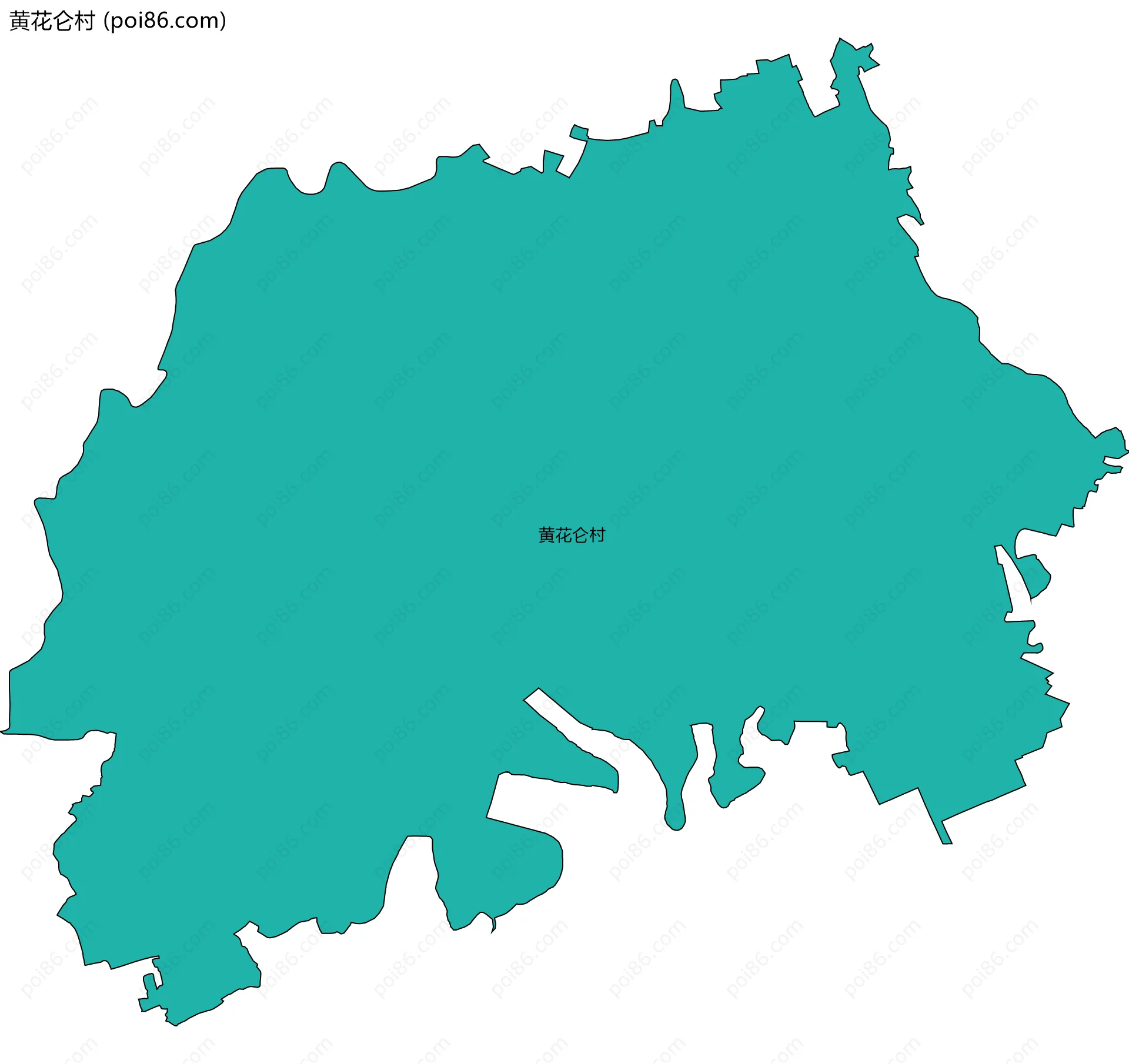 黄花仑村边界地图