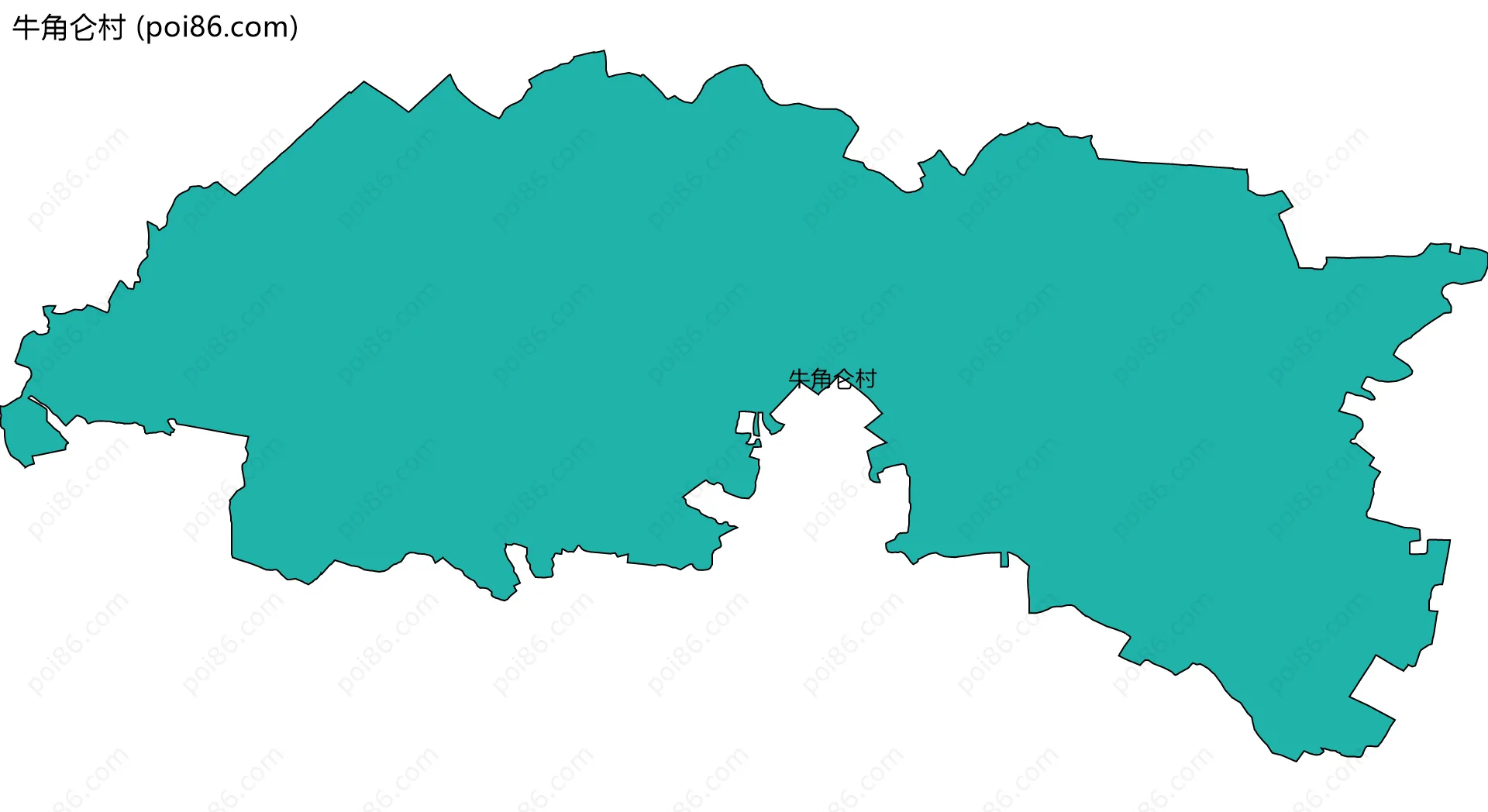 牛角仑村边界地图