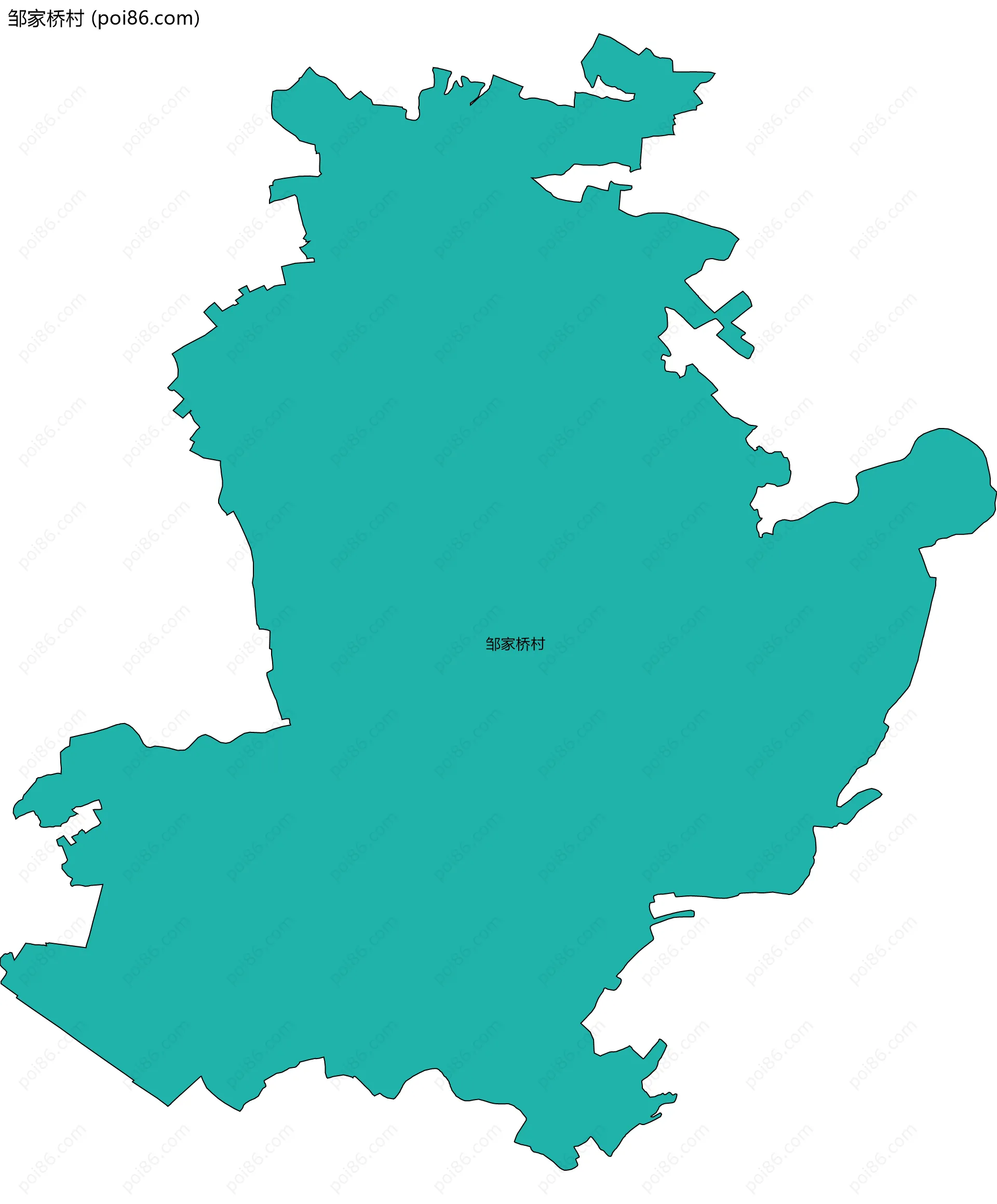 邹家桥村边界地图