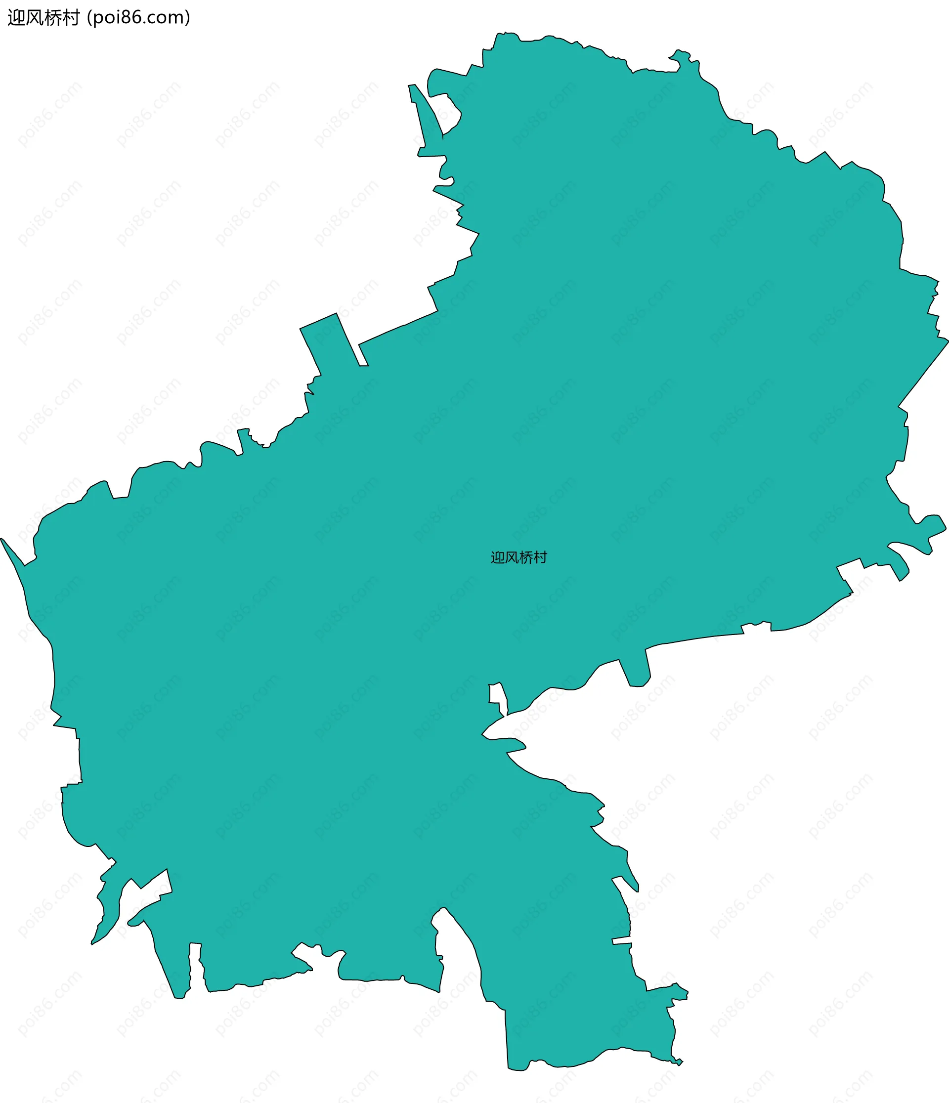 迎风桥村边界地图