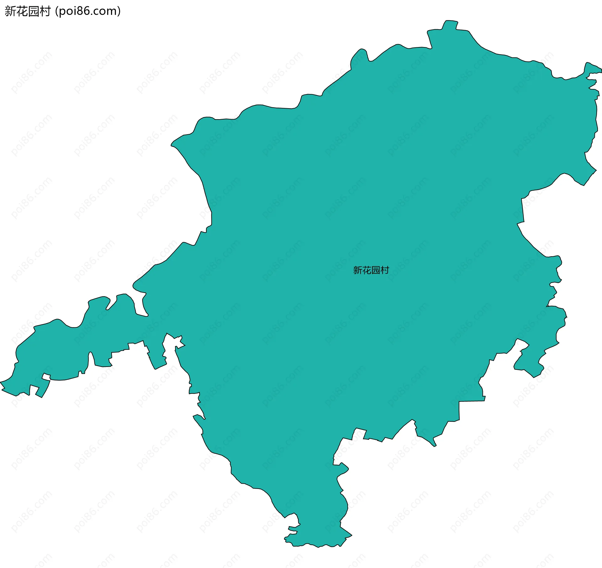 新花园村边界地图