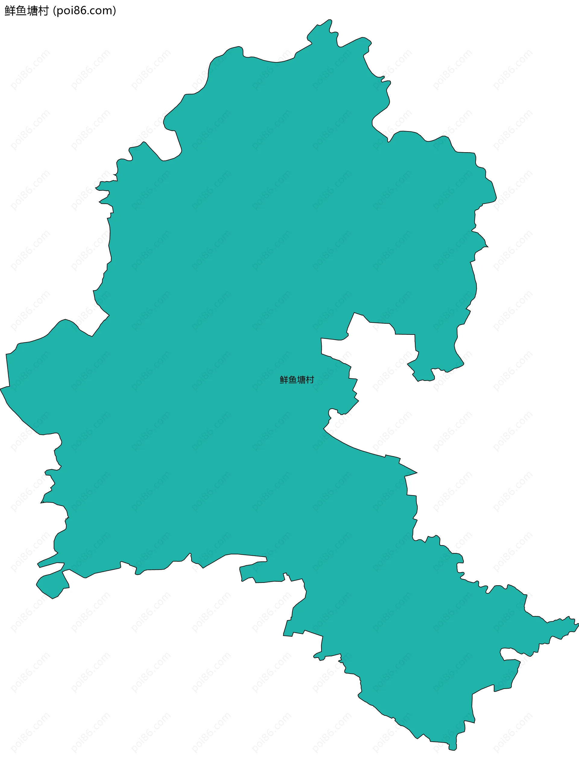 鲜鱼塘村边界地图